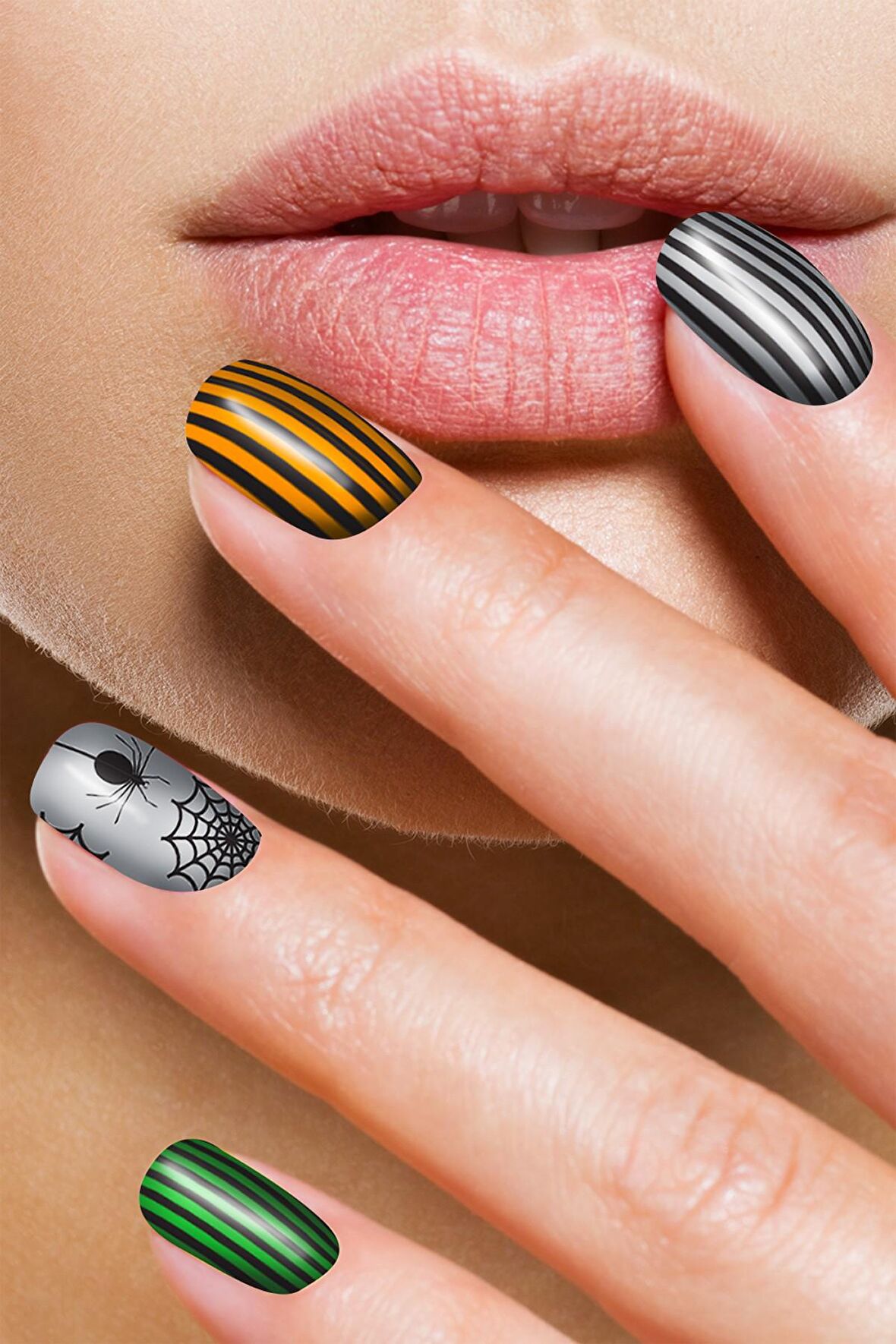 Halloween-2 Tırnak Dövmesi, Tırnak Tattoo, Nail Art, Tırnak Sticker