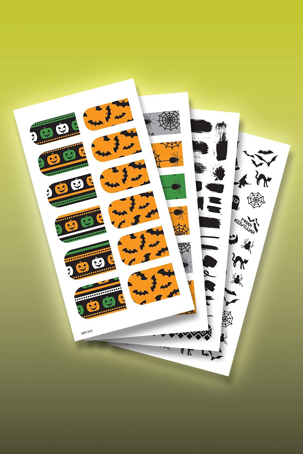 4'lü Tırnak Dövmesi Seti, Tırnak Sticker Seti, Nail Art, Tattoo
