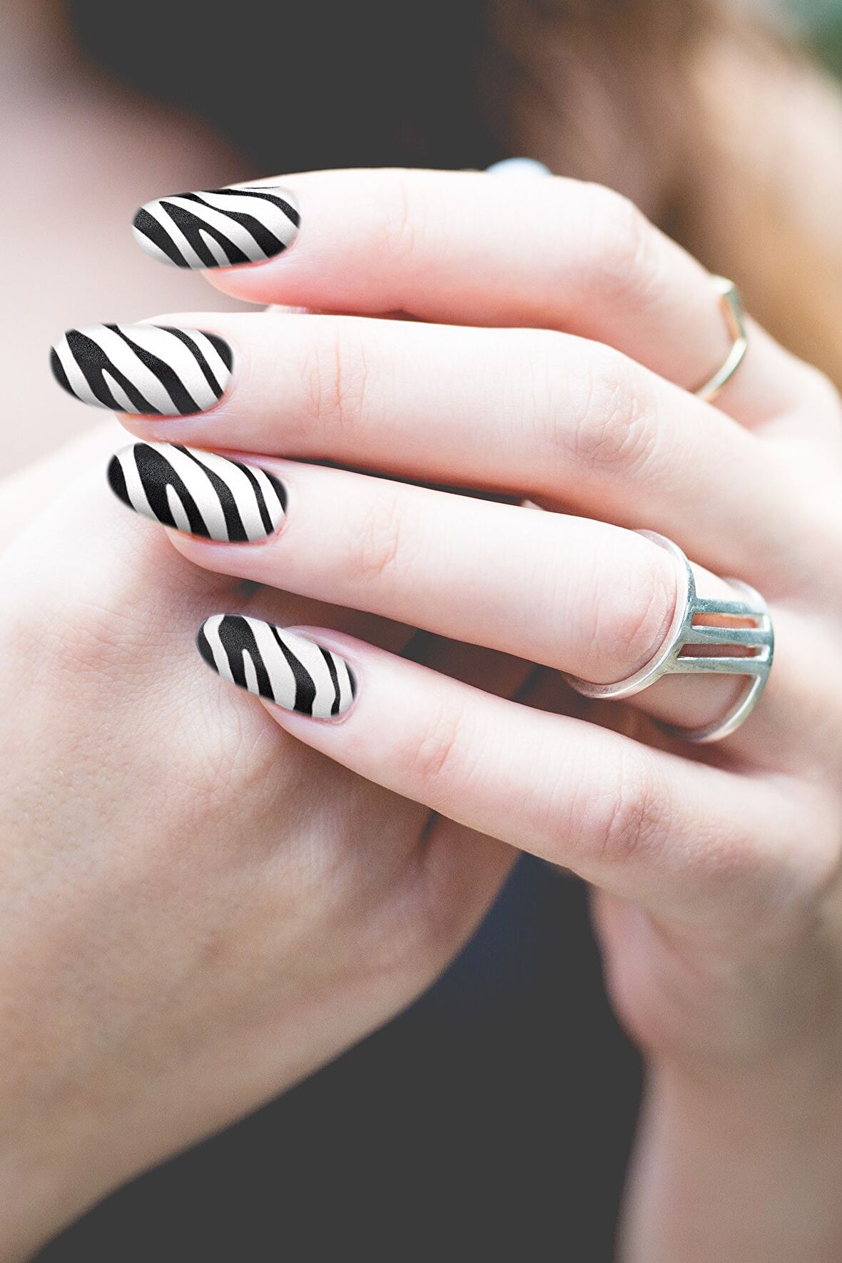 Zebra - 1 Tırnak Dövmesi, Tırnak Tattoo, Nail Art, Tırnak Sticker