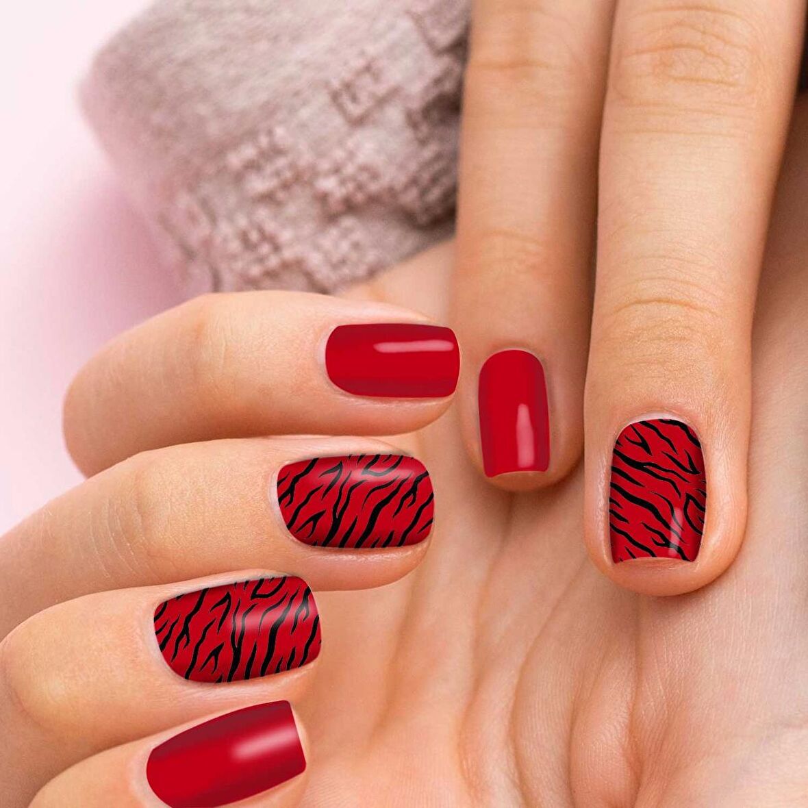 2' Li Zebra Desenli Tırnak Dövmesi, Tırnak Sticker, Nail Tattoo, Nail Art