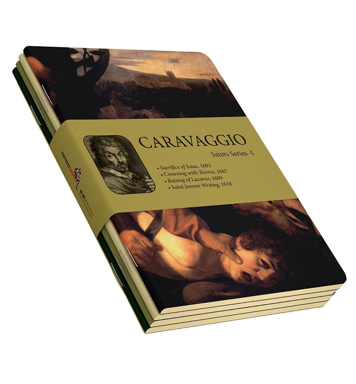 Caravaggio 4'lü Defter Seti 3 - Saints Series I - Çizgisiz - 64 Sayfa - 14x21cm