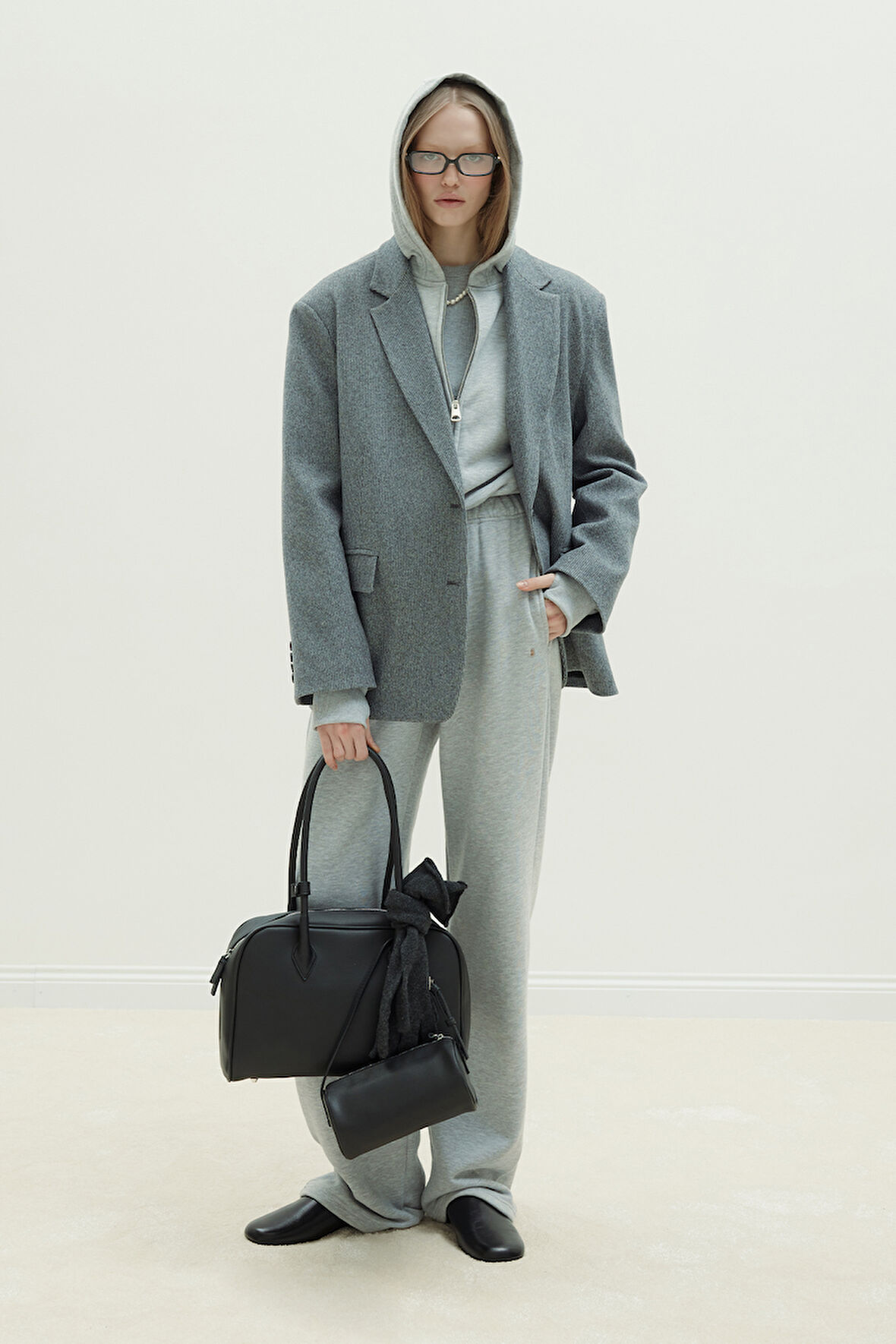 Füme Maskülen Kaşe Blazer Ceket