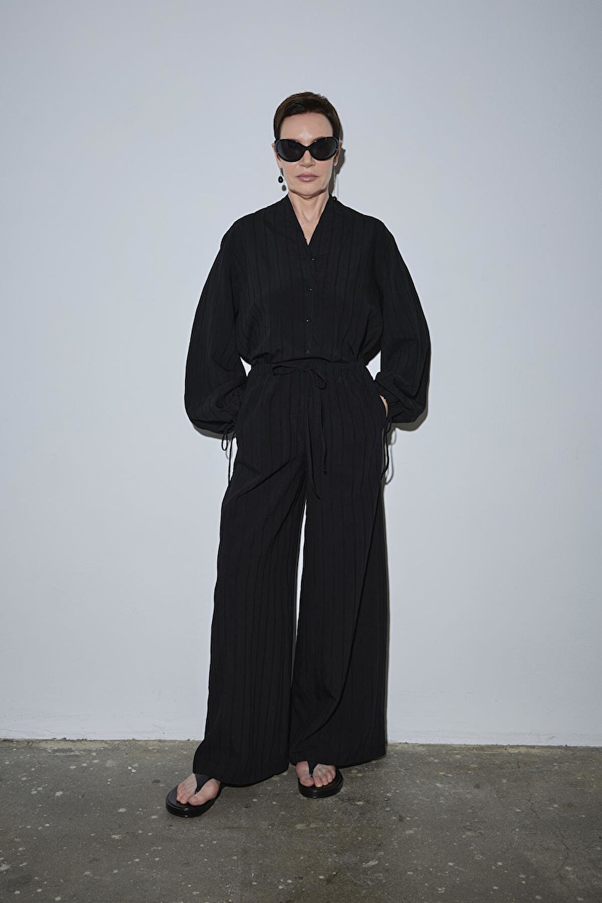 Siyah Alba Culotte Pantolon