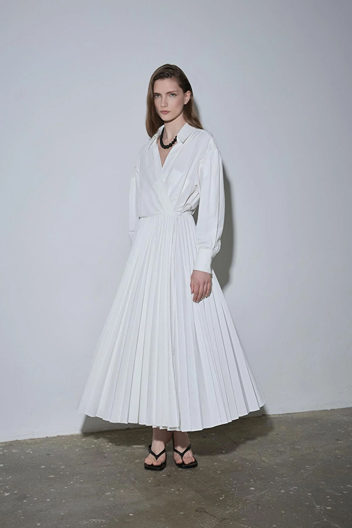 Beyaz Celia Anvelop Elbise