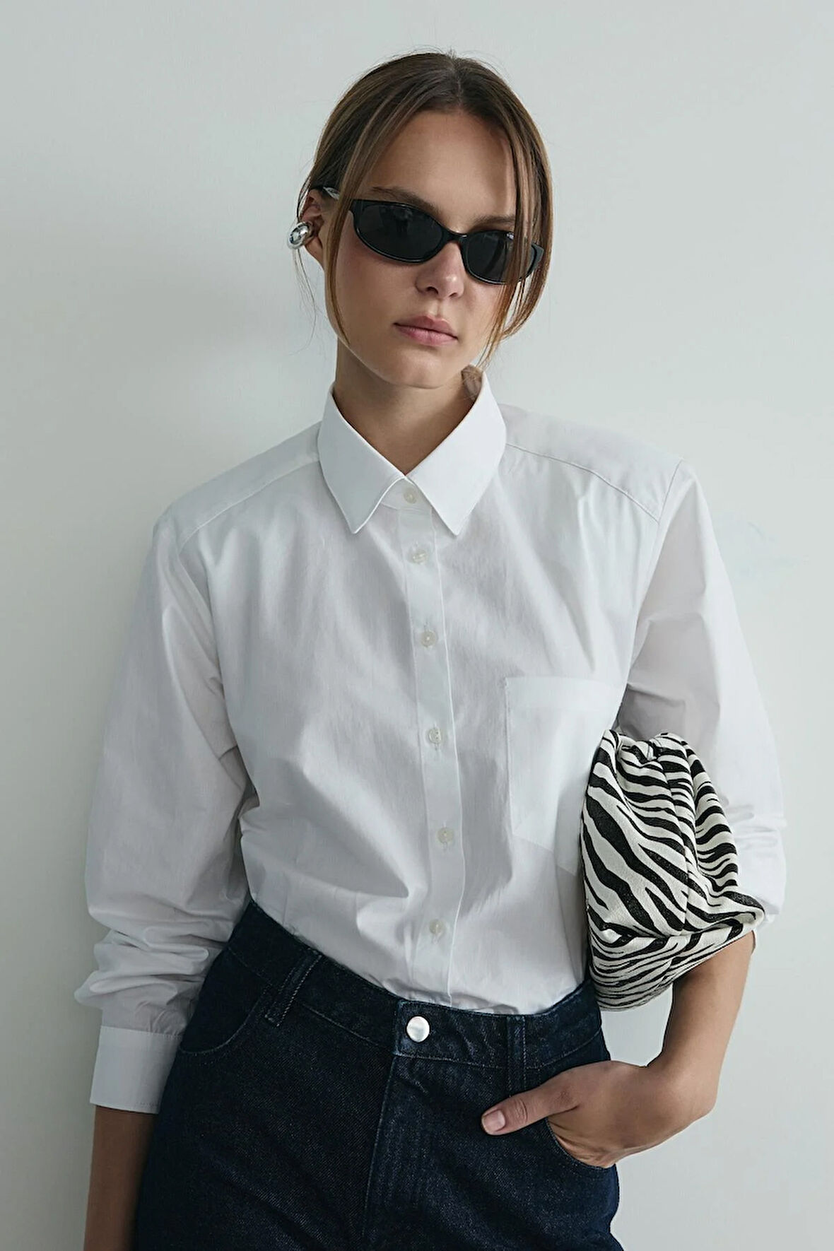 Beyaz Penny Basic Gömlek