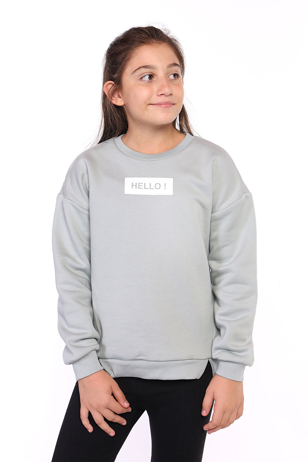 Toontoy Kız Çocuk Hello Baskılı Sweatshirt