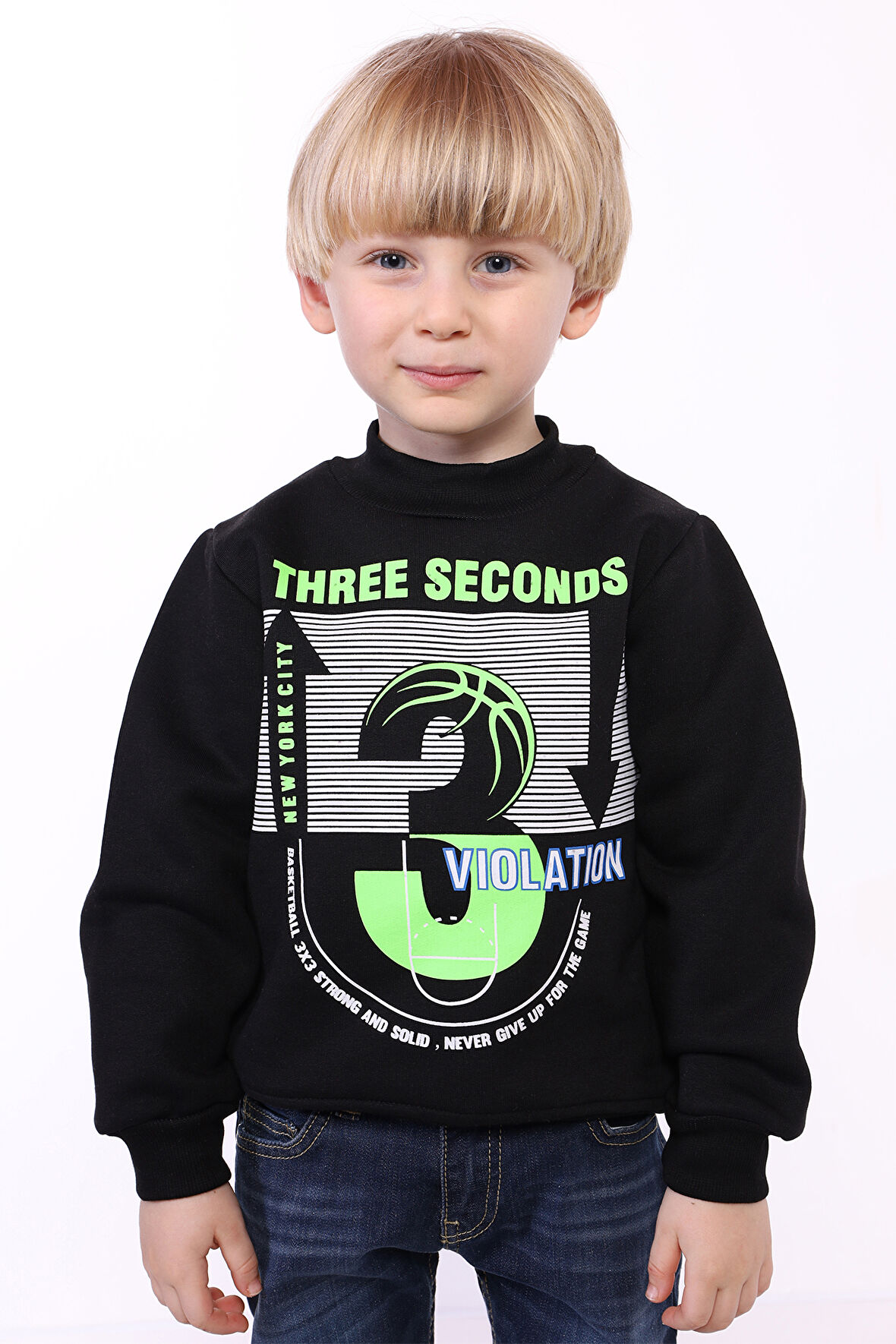 Toontoy Erkek Çocuk 3 Vıolatıon Baskılı Sweatshirt