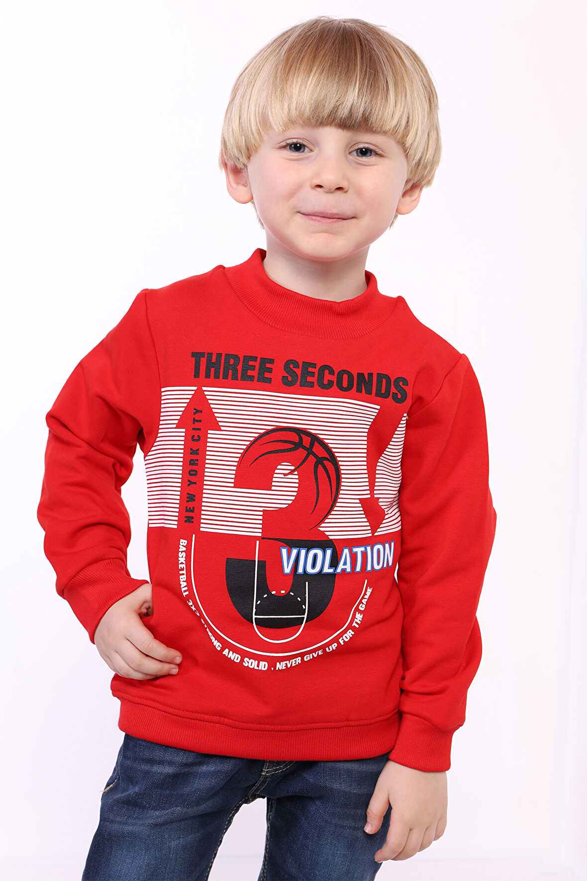 Toontoy Erkek Çocuk 3 Vıolatıon Baskılı Sweatshirt