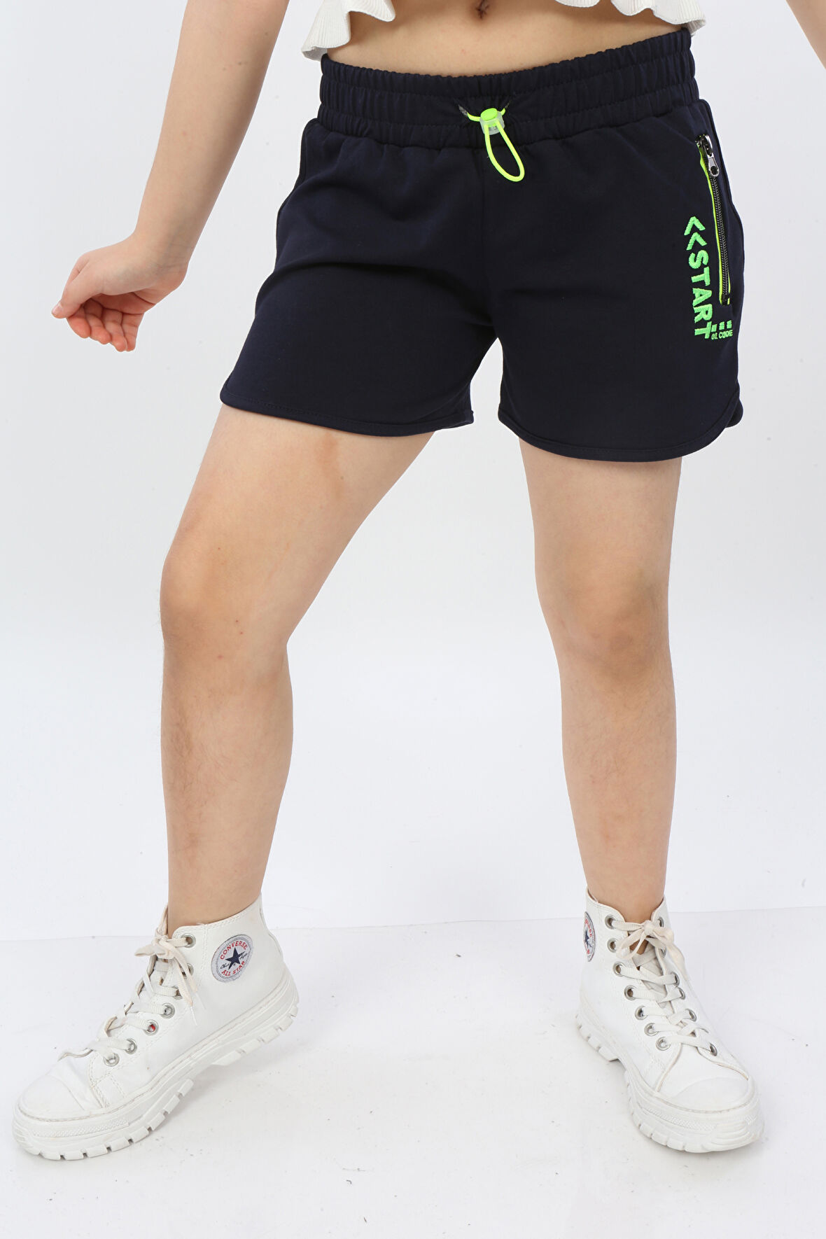 Toontoy Kız Çocuk Start Nakışlı Şort