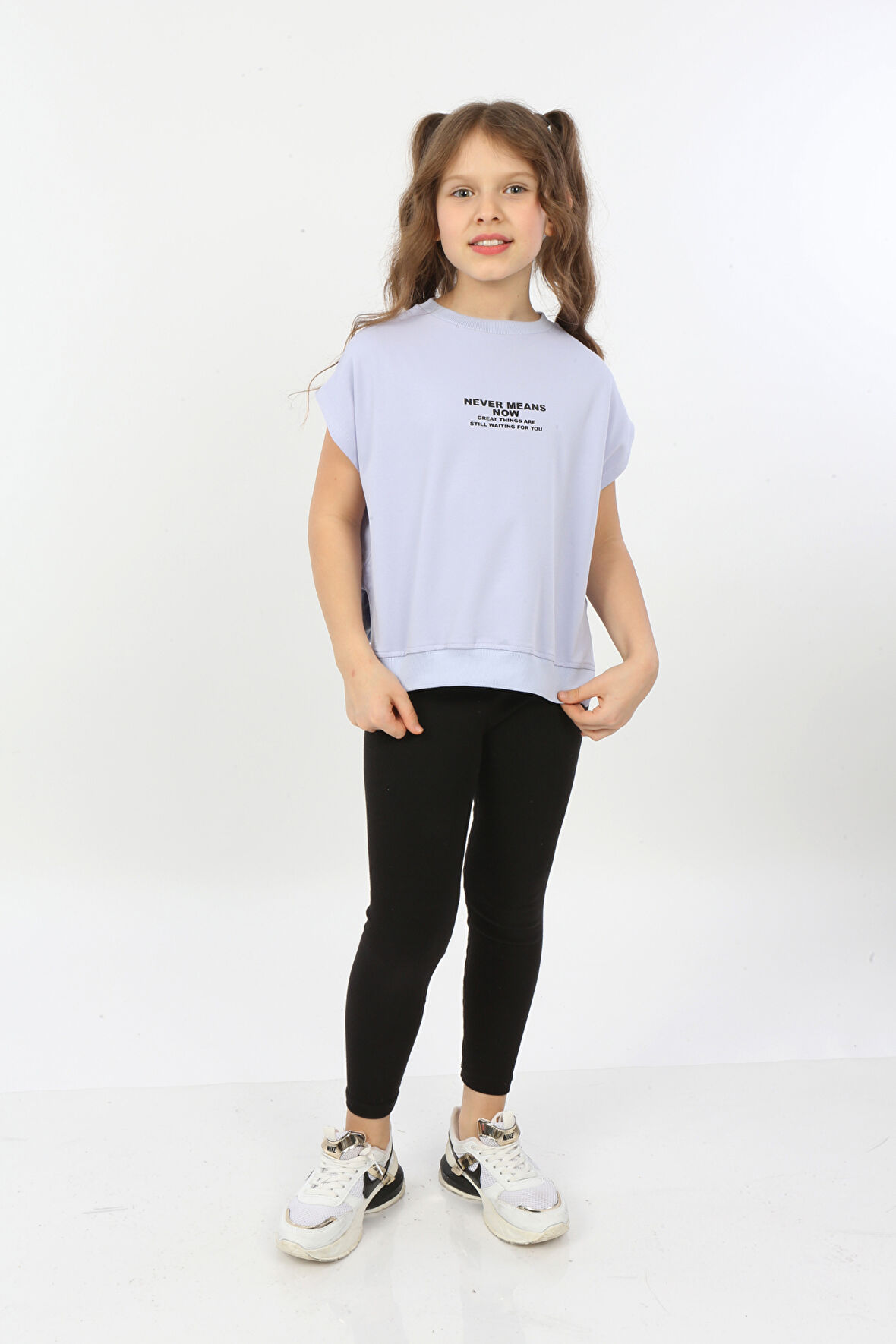 Toontoy Kız Çocuk Never Means Now Baskılı Tişört