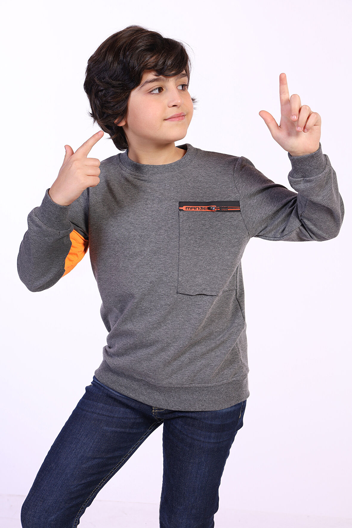 Toontoy Erkek Çocuk Kolu Baskılı Sweatshirt