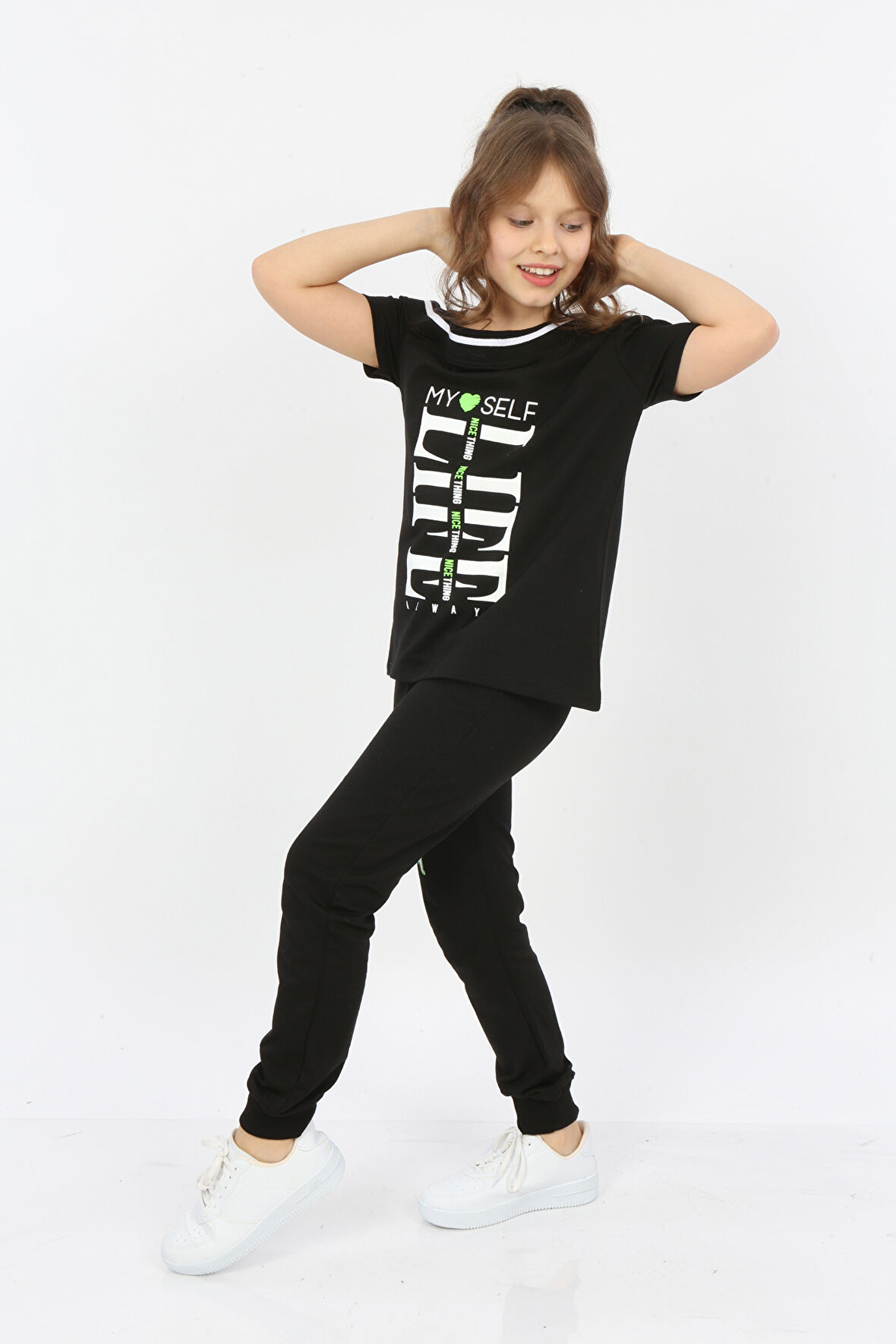 Toontoy Kız Çocuk My Self Baskılı Eşofman Takım