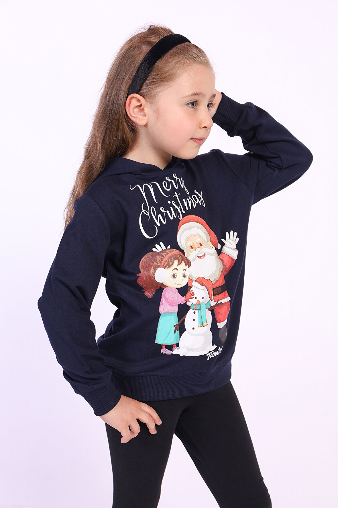 Toontoy Unısex Çocuk Merry Christmas Baskılı Sweatshirt
