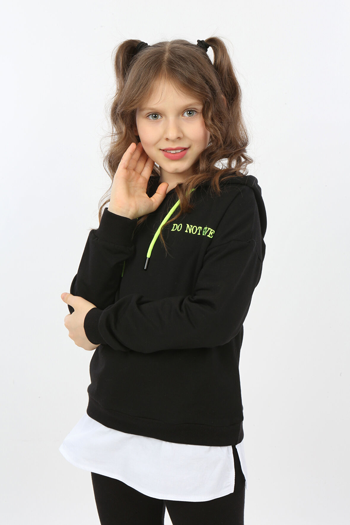 Toontoy Kız Çocuk Do Not Give Up Nakışlı Sweatshirt