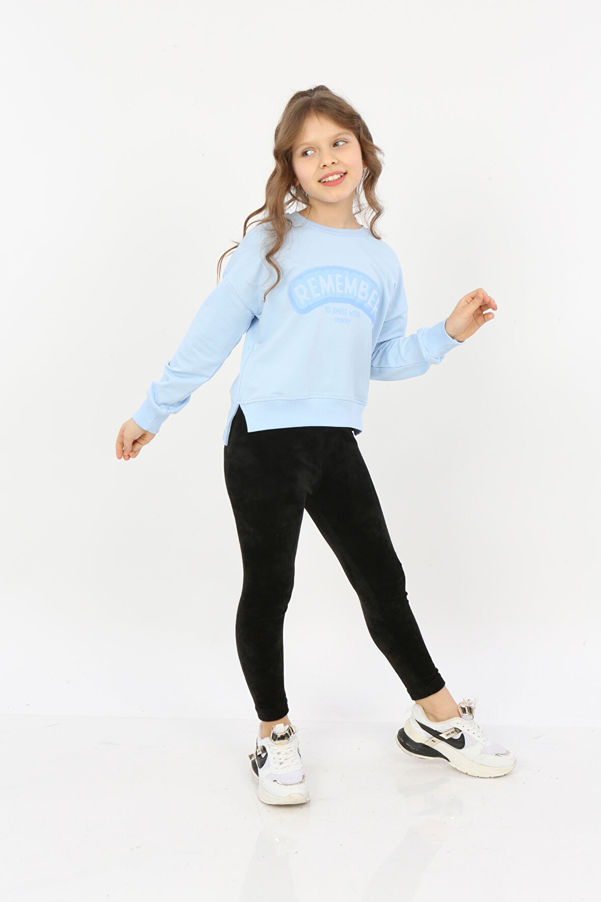 Toontoy Kız Çocuk Remember Baskılı Sweatshirt