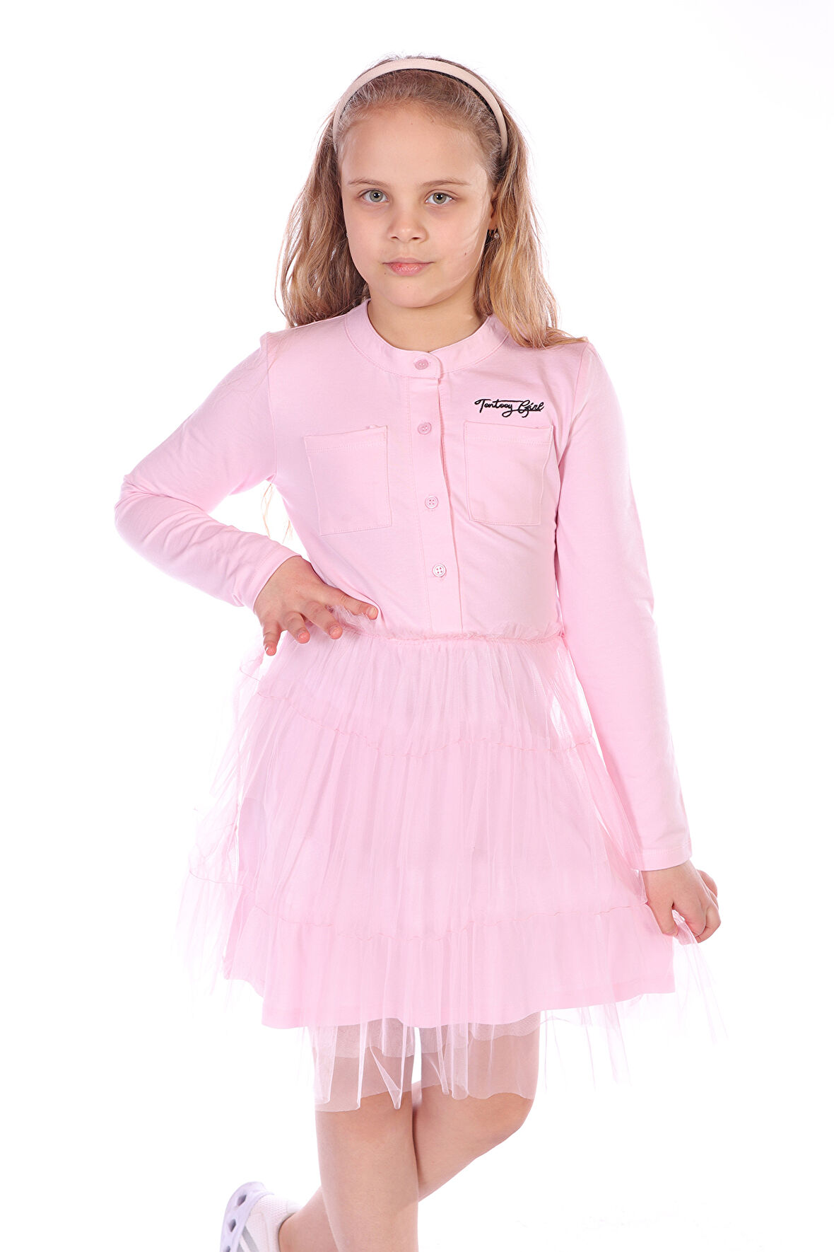 Toontoy Kız Çocuk Toontoy Girl Nakışlı Tüllü Elbise