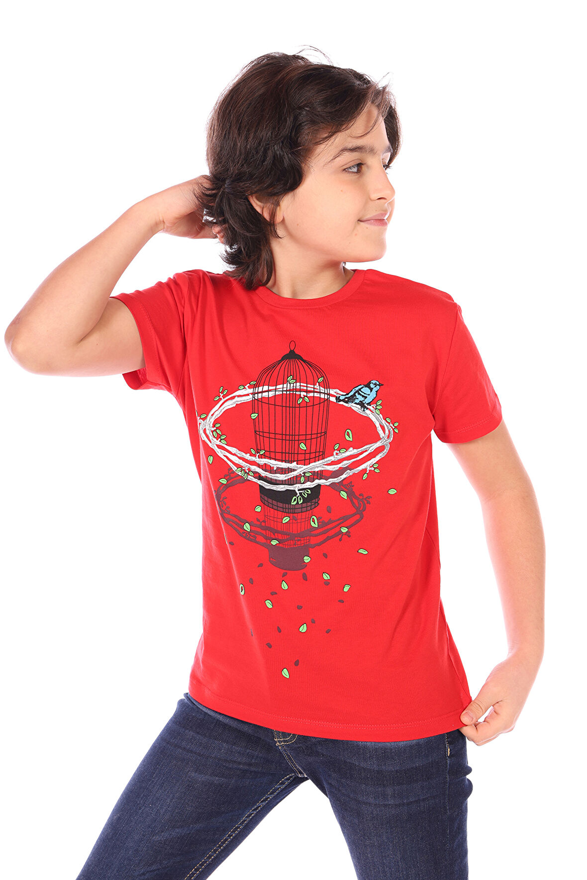 Toontoy Erkek Çocuk Kafes Baskılı Tişört