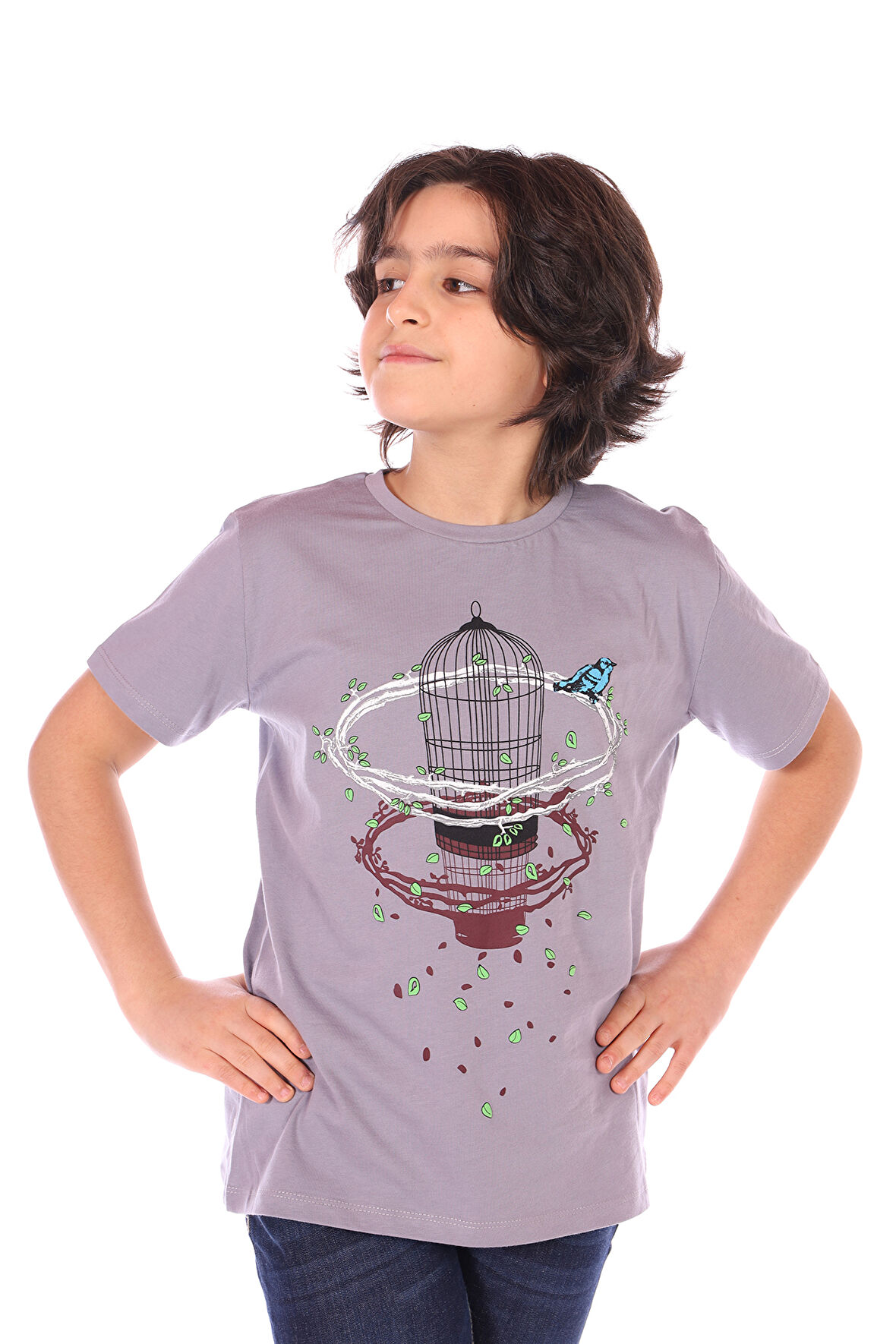 Toontoy Erkek Çocuk Kafes Baskılı Tişört