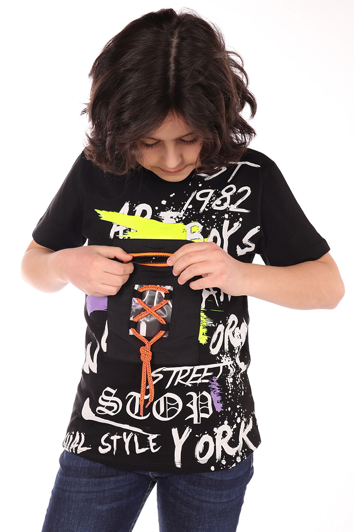 Toontoy Erkek Çocuk Armalı Önü Yazı Baskılı Tişört