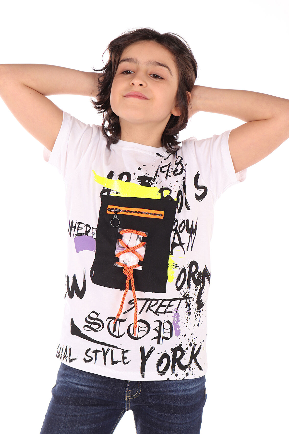 Toontoy Erkek Çocuk Armalı Önü Yazı Baskılı Tişört