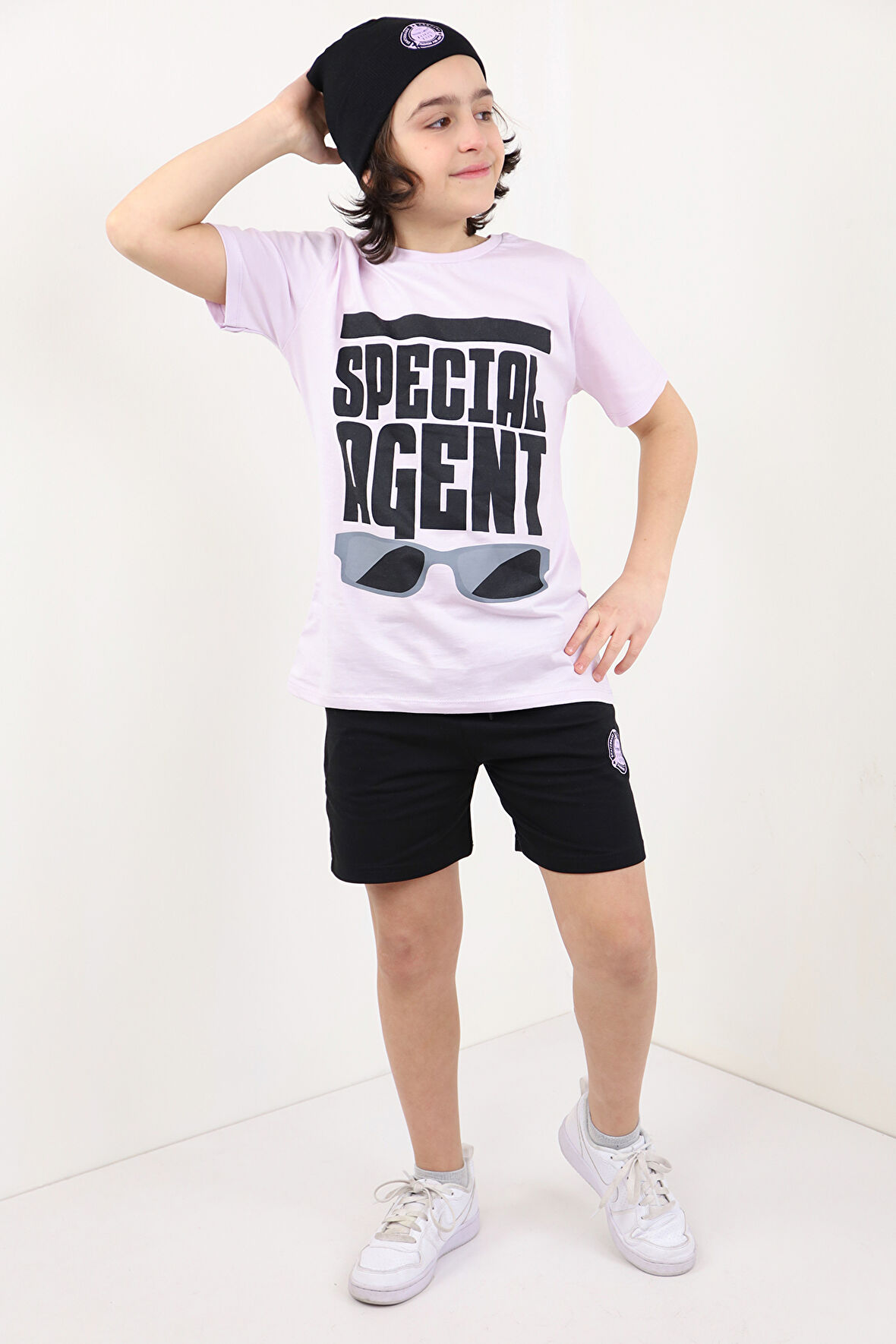 Toontoy Erkek Çocuk Önü Yazı Baskılı Alt Arma Detaylı Şortlu Takım