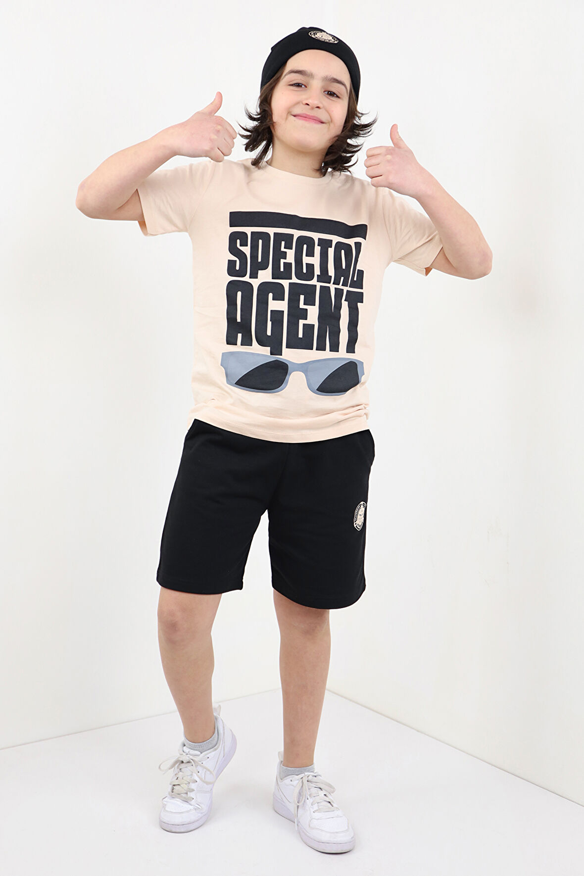 Toontoy Erkek Çocuk Önü Yazı Baskılı Alt Arma Detaylı Şortlu Takım