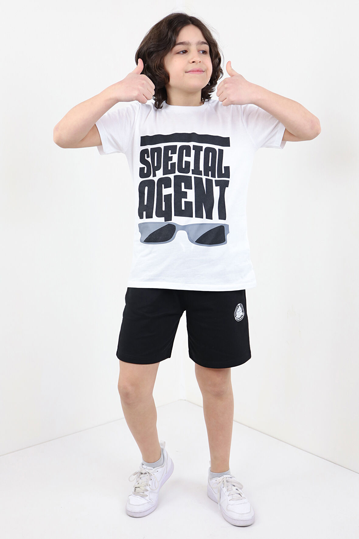 Toontoy Erkek Çocuk Önü Yazı Baskılı Alt Arma Detaylı Şortlu Takım