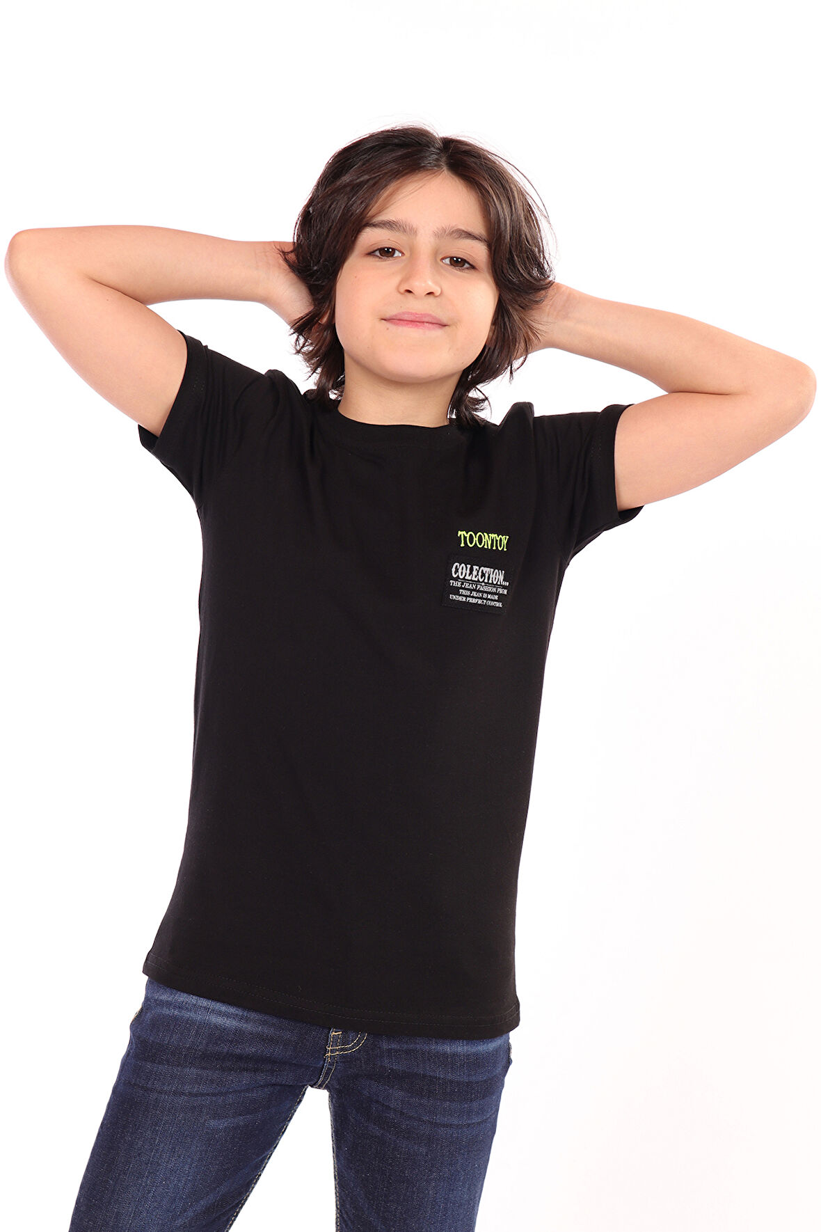 Toontoy Erkek Çocuk Göğsü Arma Detaylı Tişört