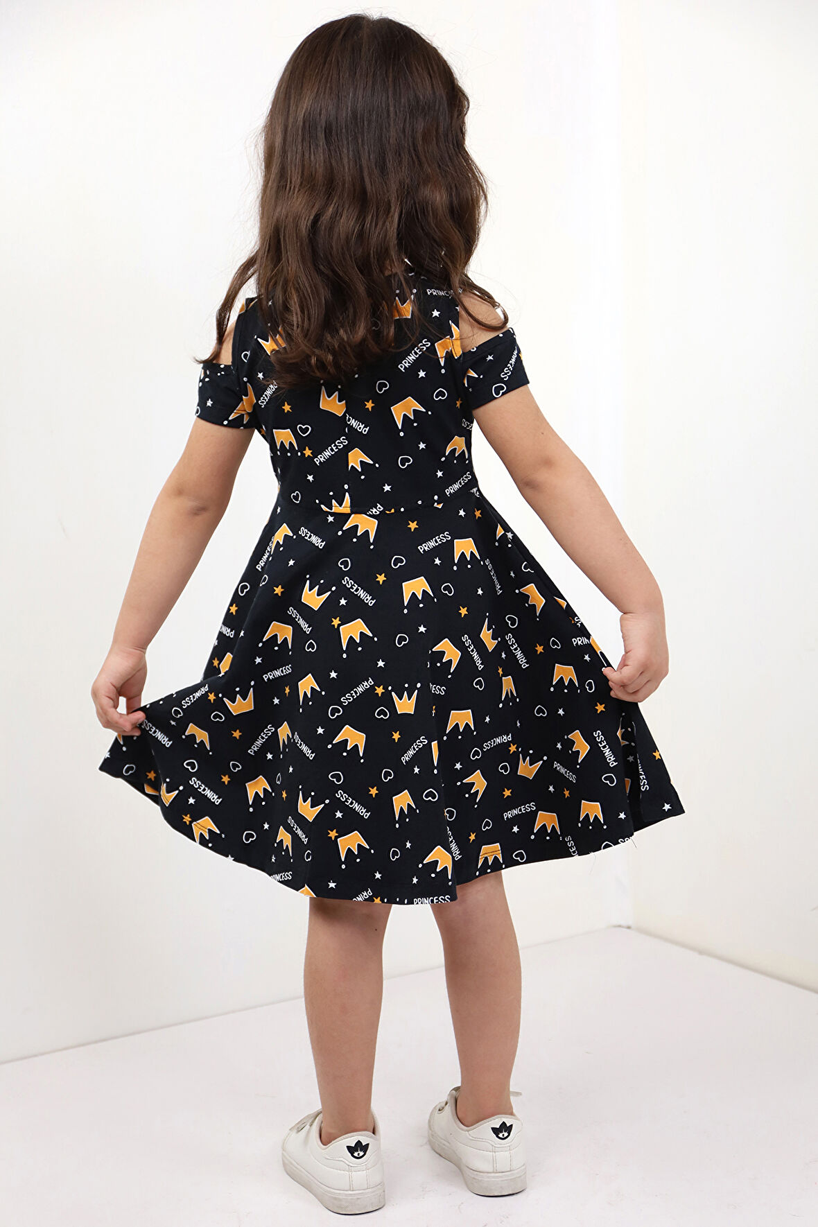 Toontoy Kız Çocuk Komple Baskılı Elbise