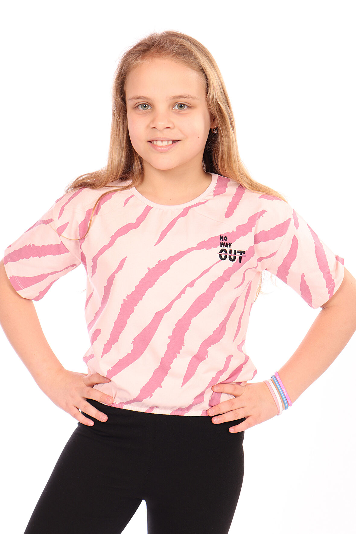 Toontoy Kız Çocuk Komple Baskılı Tişört