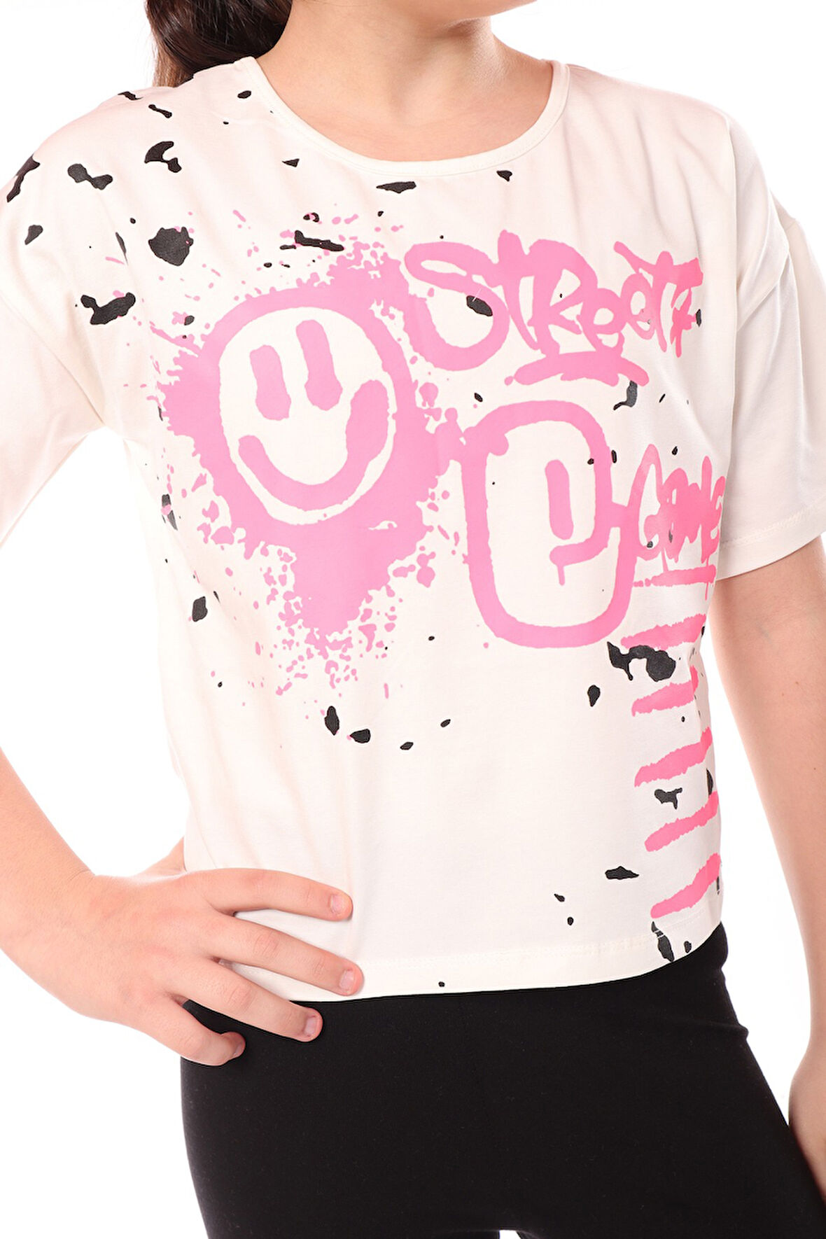 Toontoy Kız Çocuk Baskılı Tişört