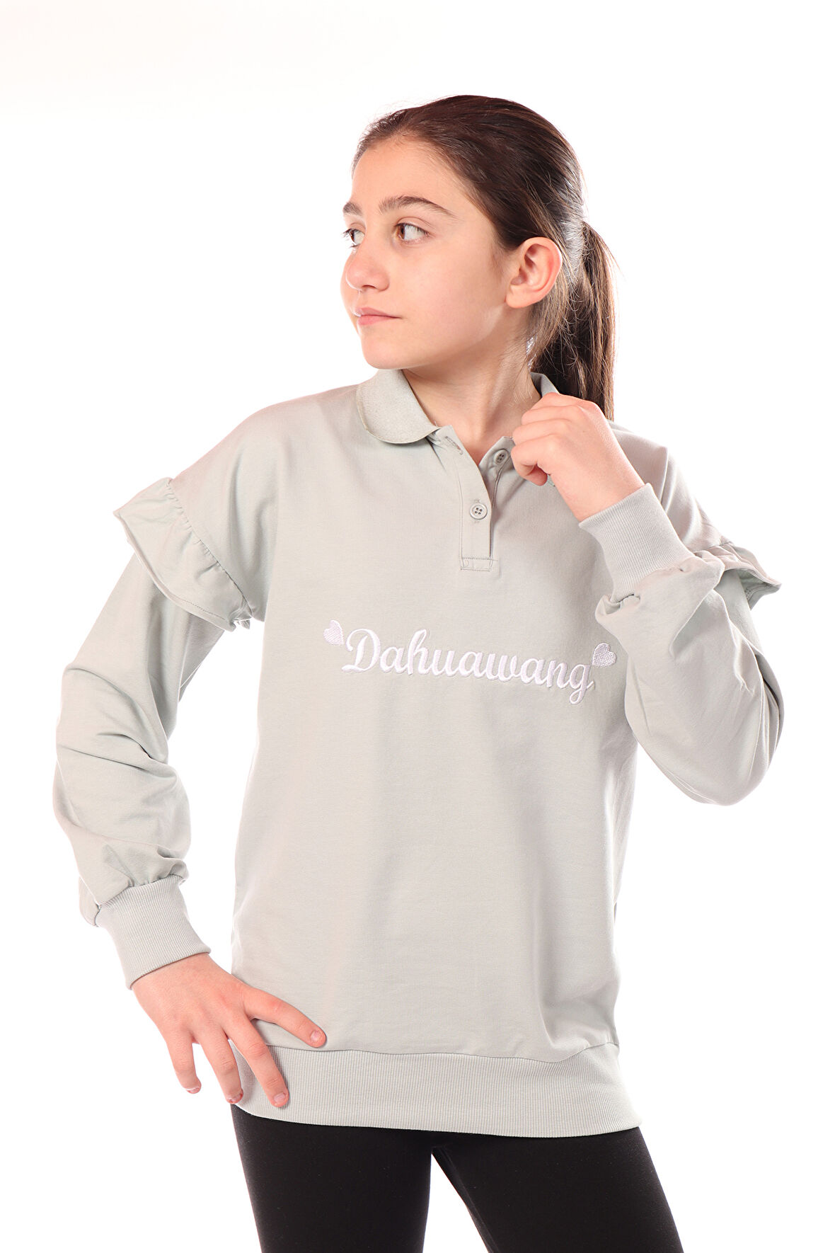 Toontoy Kız Çocuk Nakışlı Sweatshirt