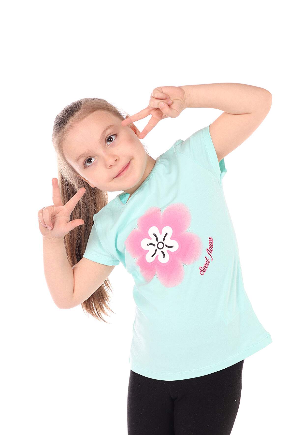 Toontoy Kız Çocuk Baskılı Tişört