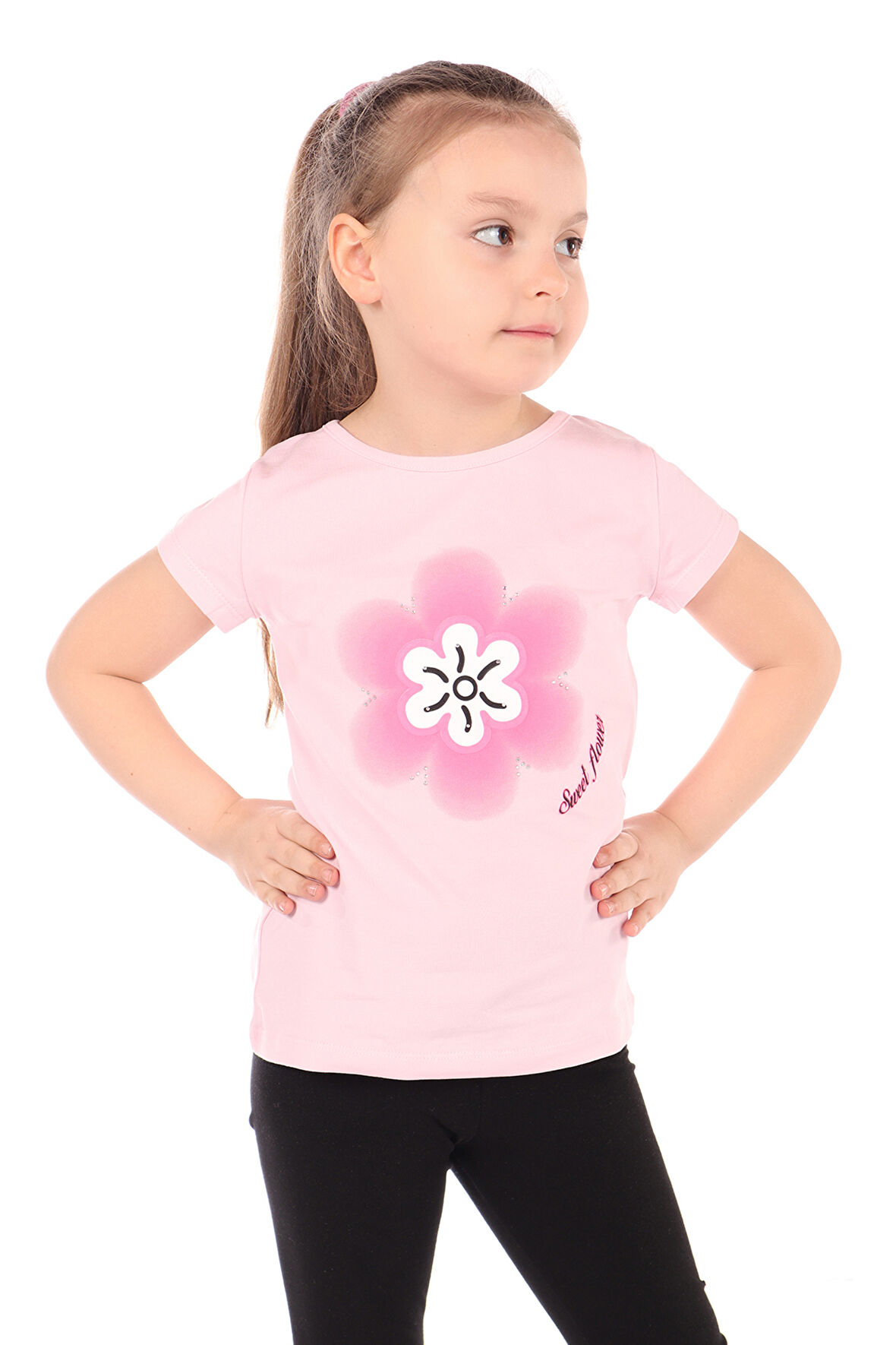 Toontoy Kız Çocuk Baskılı Tişört