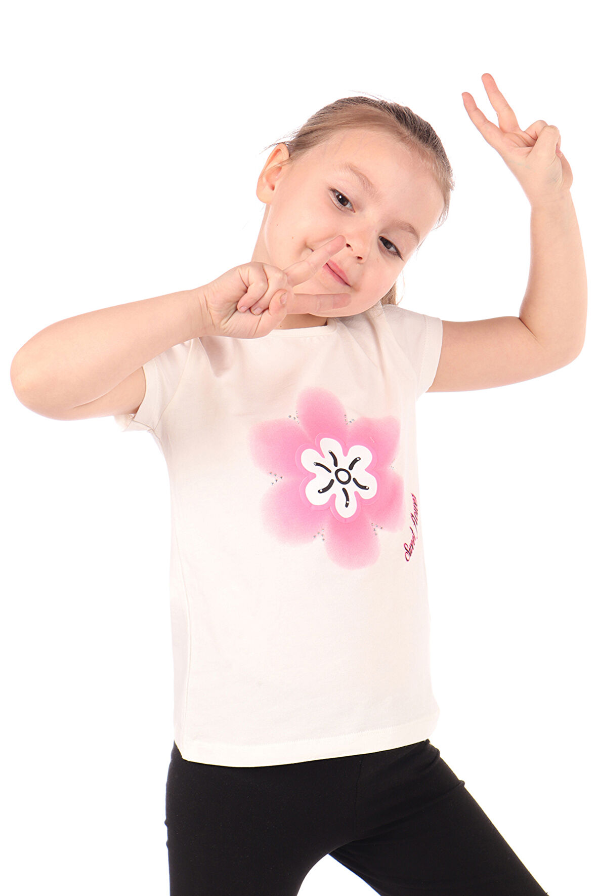 Toontoy Kız Çocuk Baskılı Tişört