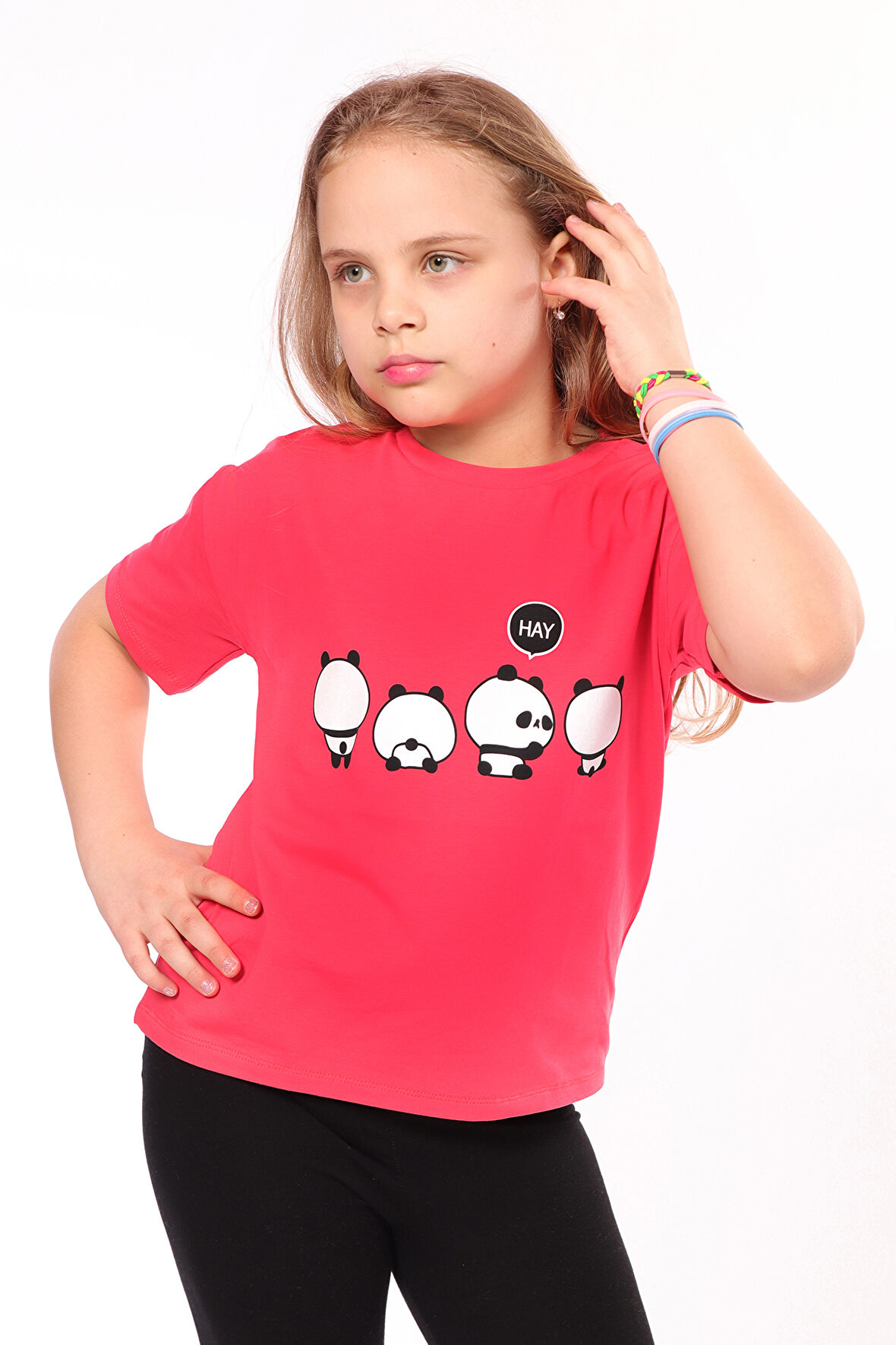 Toontoy Kız Çocuk Baskılı Tişört