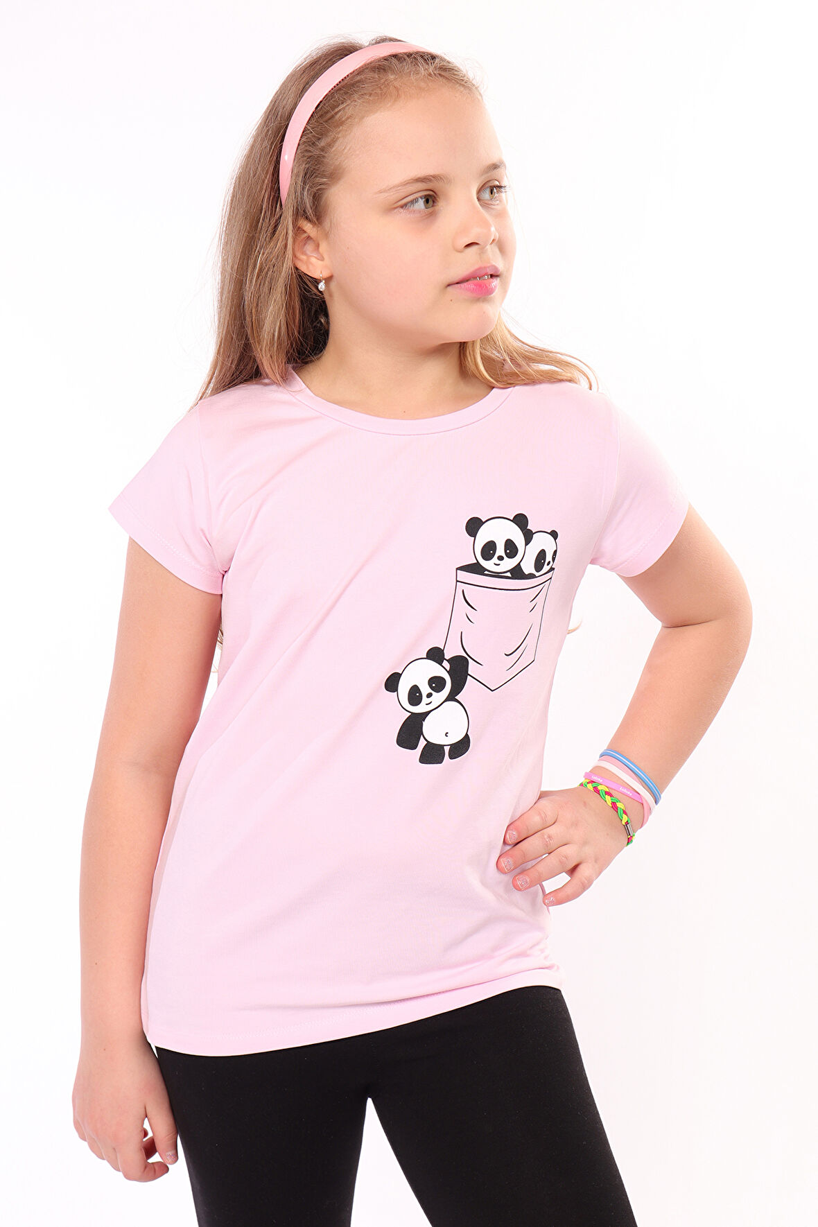 Toontoy Kız Çocuk Baskılı Tişört