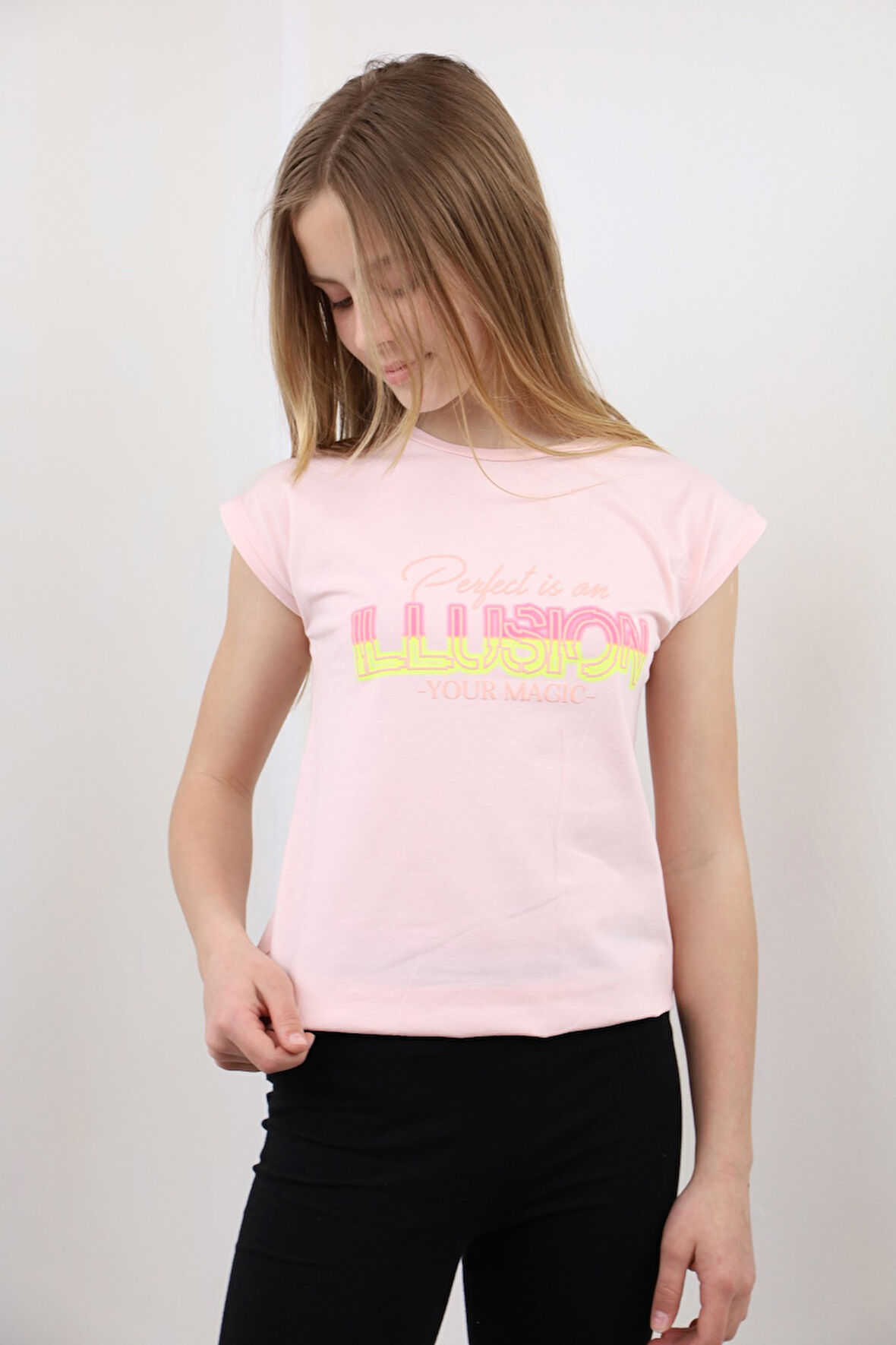 Toontoy Kız Çocuk Baskılı Tişört