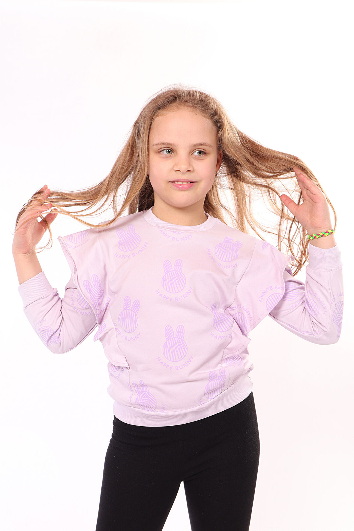 Toontoy Kız Çocuk Baskılı Sweatshirt