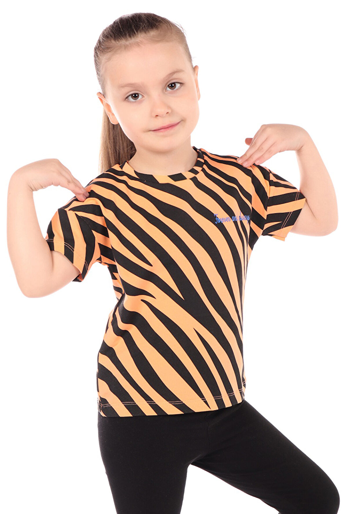 Toontoy Kız Çocuk Baskılı Tişört