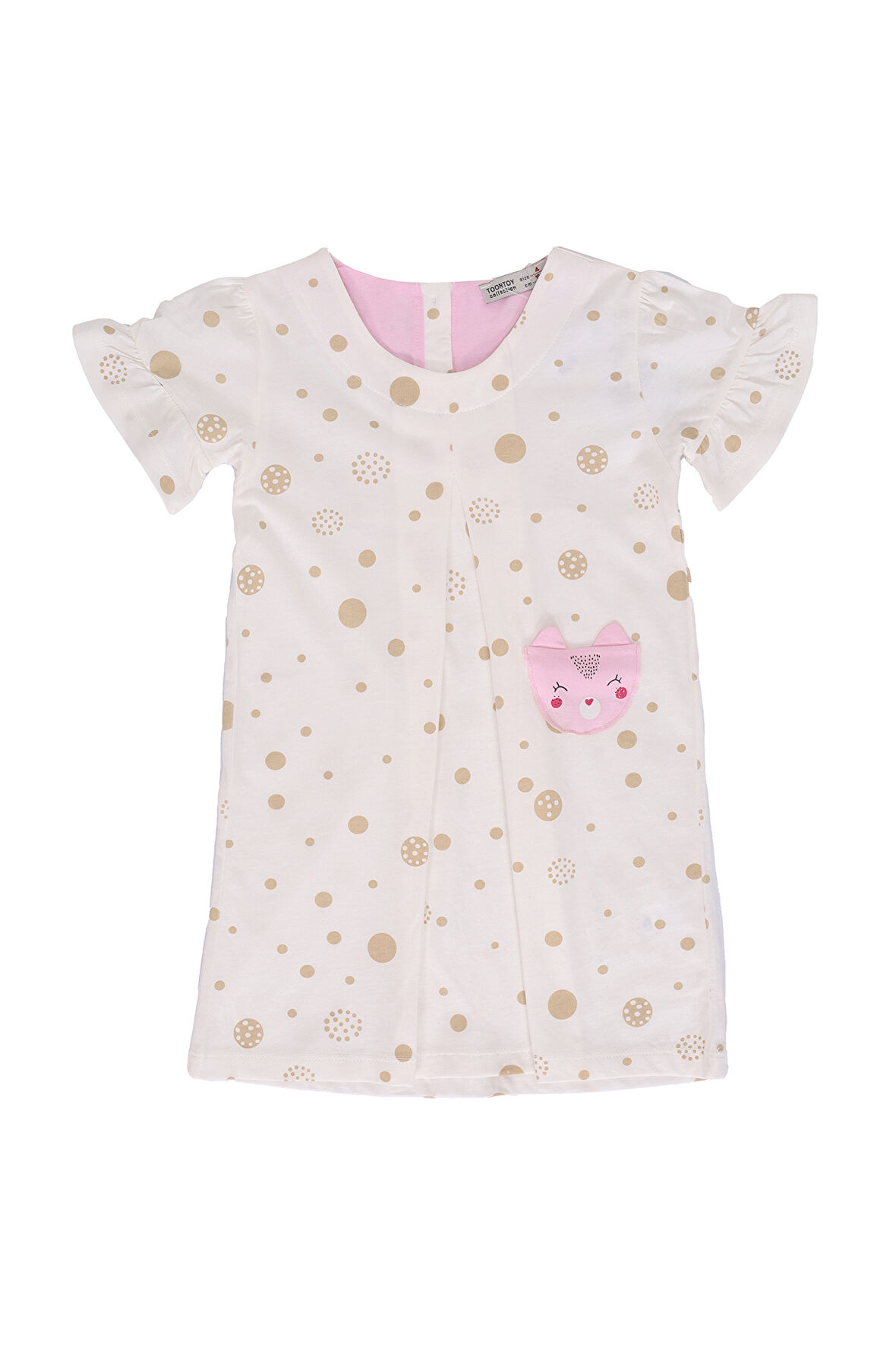 Toontoy Kız Çocuk Komple Baskılı Elbise