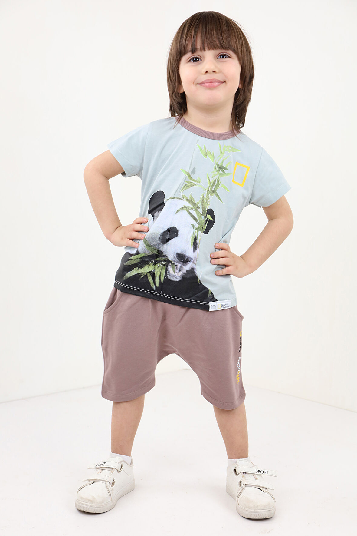 Toontoy Erkek Bebek Baskılı Şortlu Takım