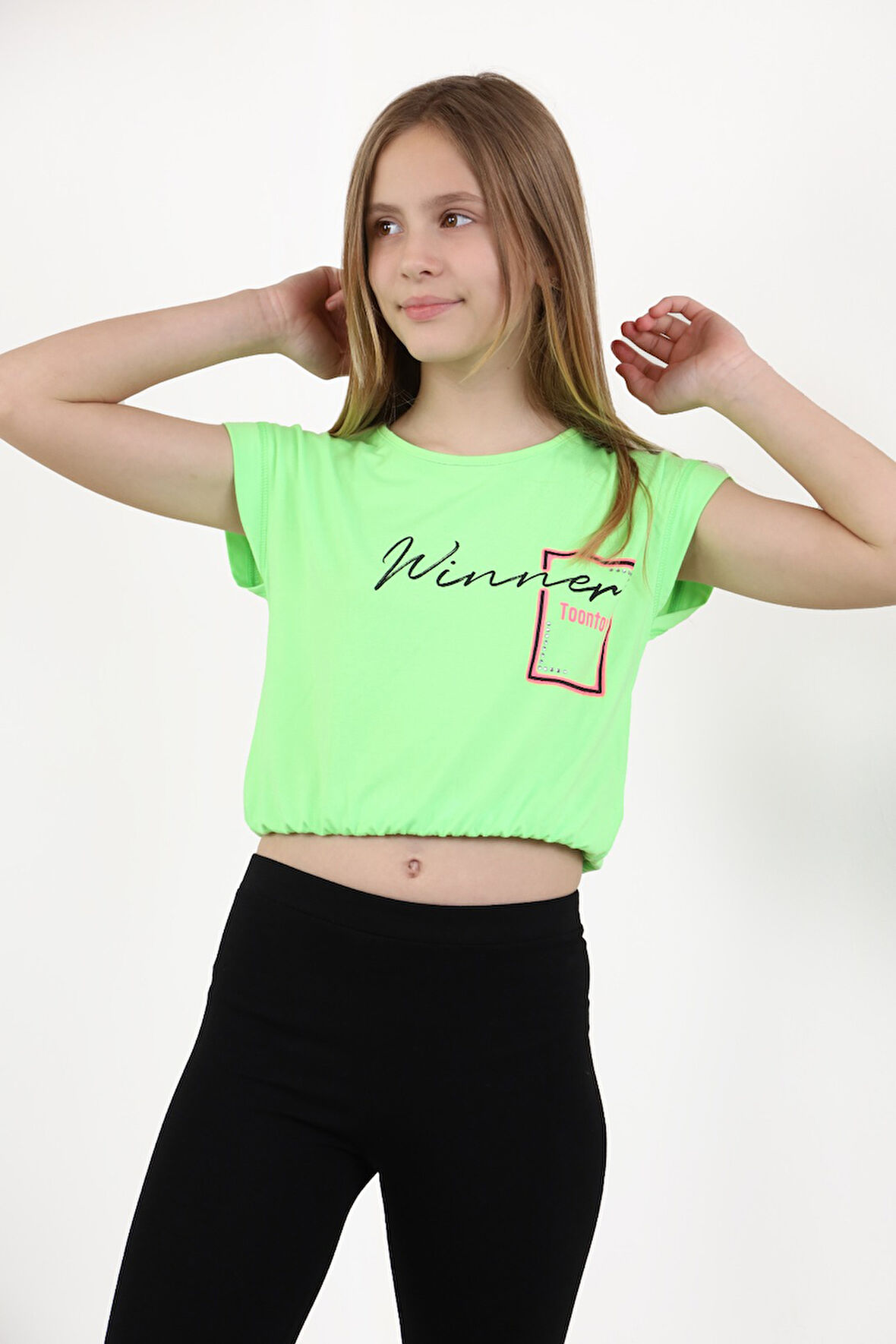 Toontoy Kız Çocuk Baskılı Tişört