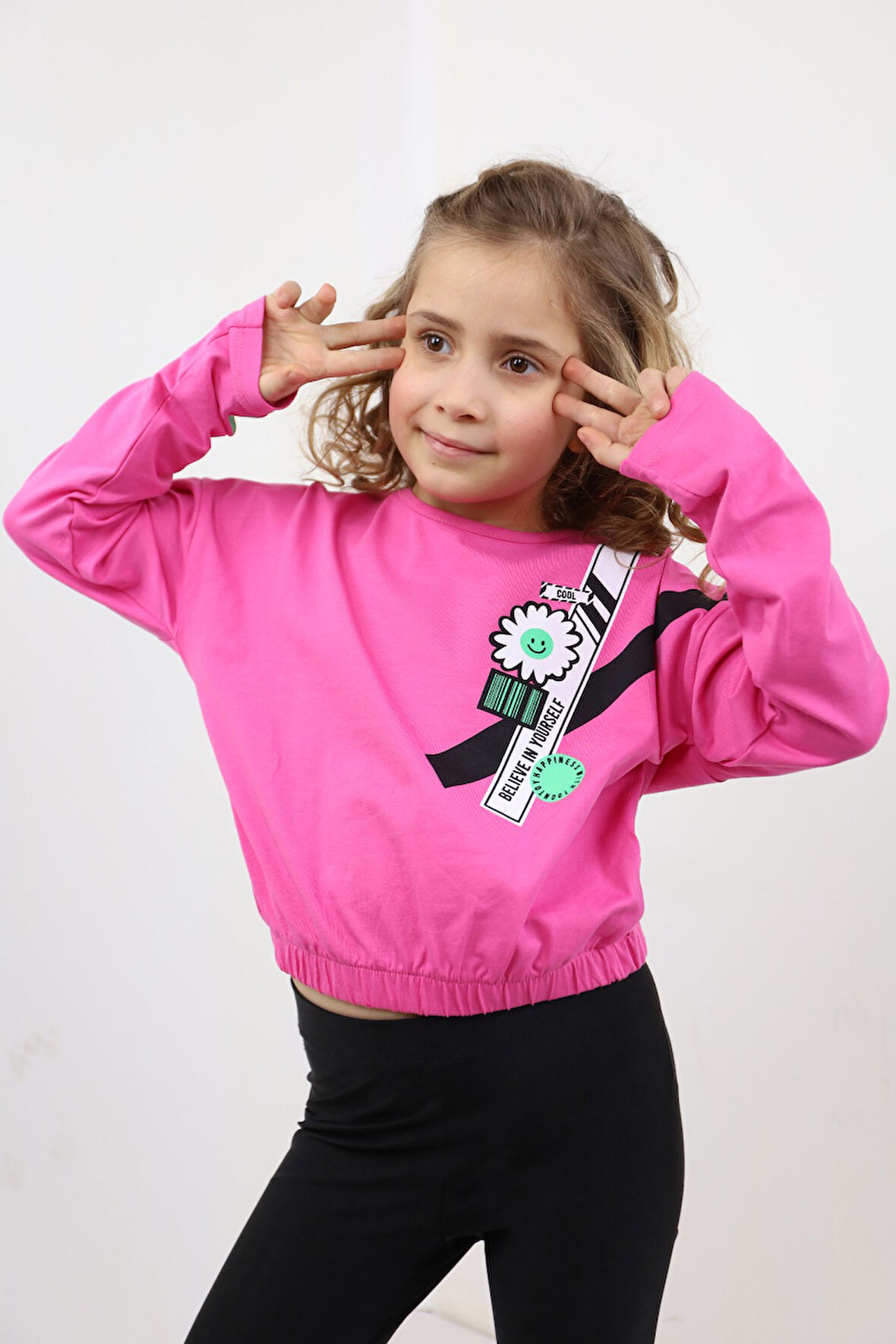 Toontoy Kız Çocuk Baskılı Tişört