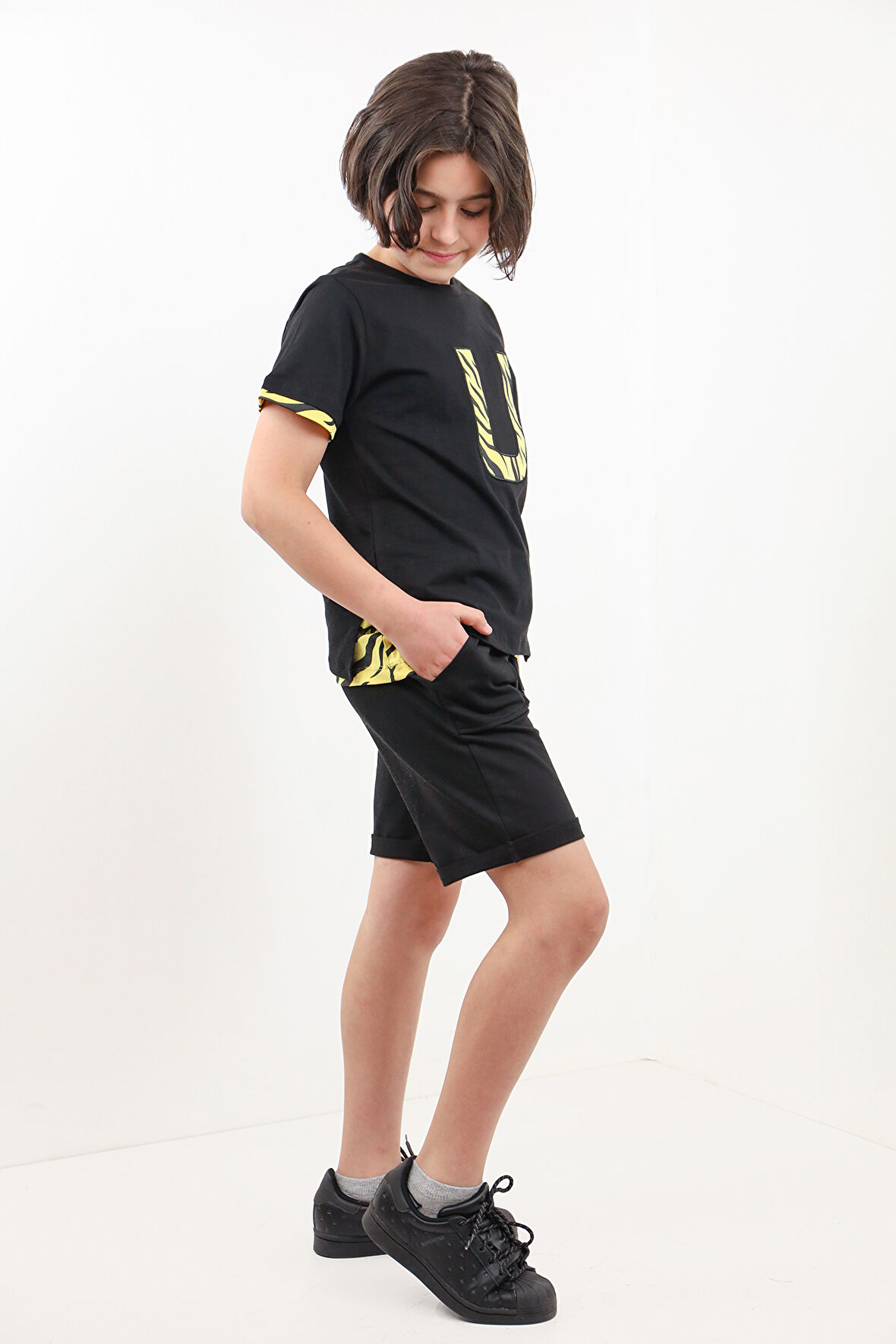 Toontoy Erkek Çocuk Nakışlı Şortlu Takım