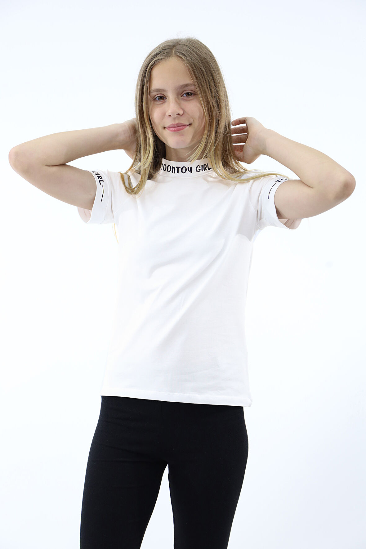 Toontoy Kız Çocuk Baskılı Okul Tişört