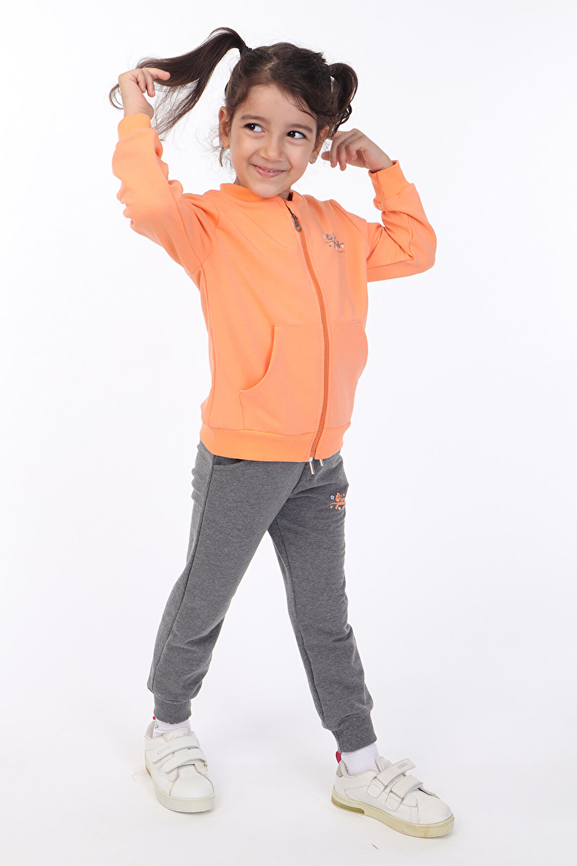 Toontoy Kız Çocuk 3lü Baskılı Eşofman Takım