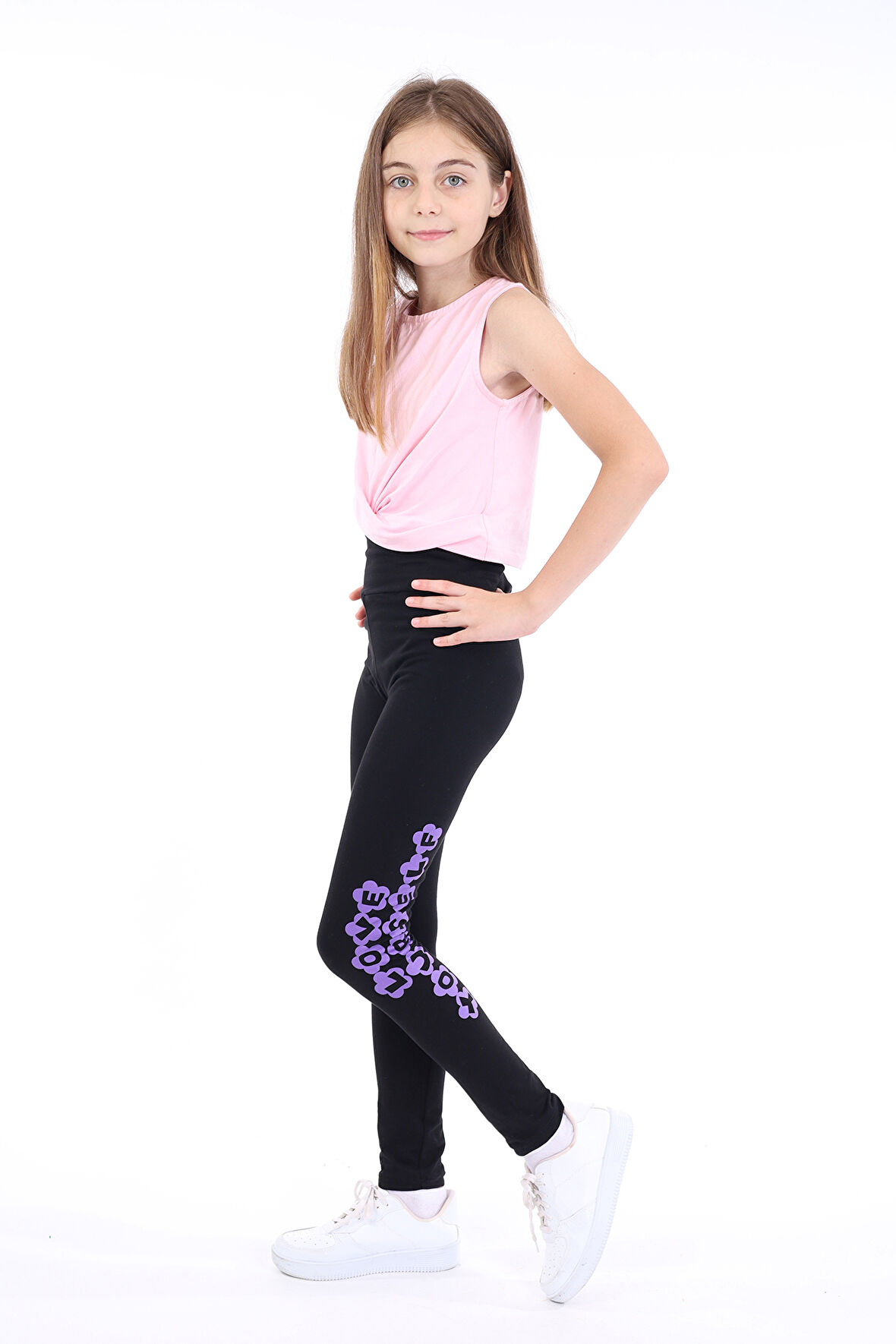 Toontoy Kız Çocuk Baskılı Tayt