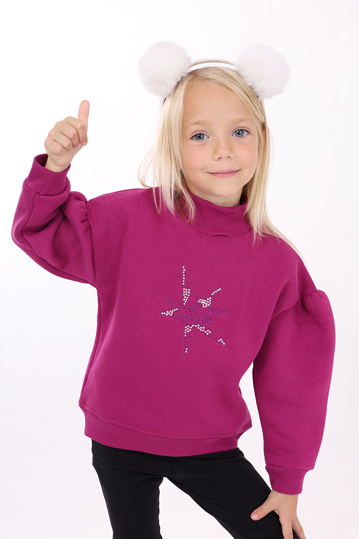 Toontoy Kız Çocuk Nakışlı Sweatshirt