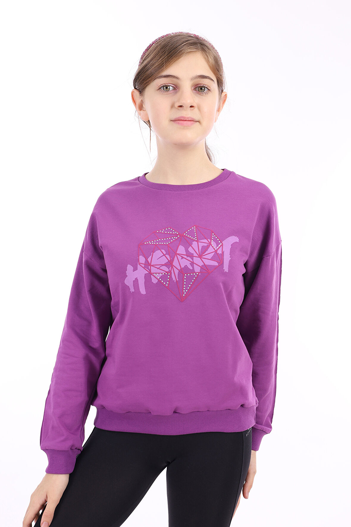 Toontoy Kız Çocuk Baskılı Sweatshirt